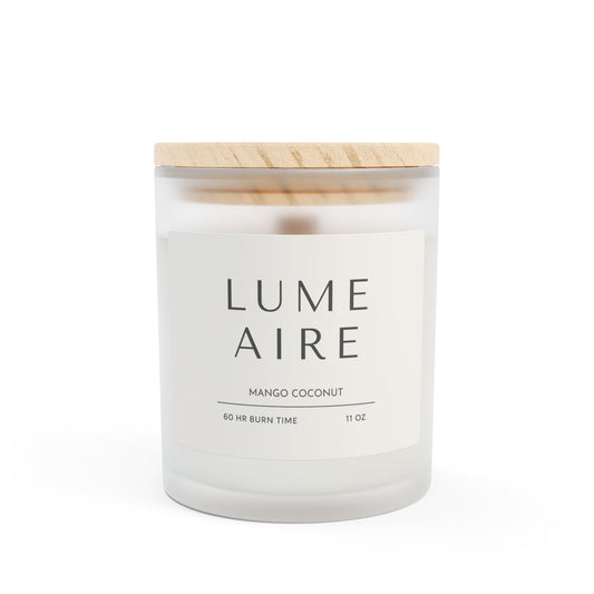 Lume Aire Frosted Glass Woodwick Candle