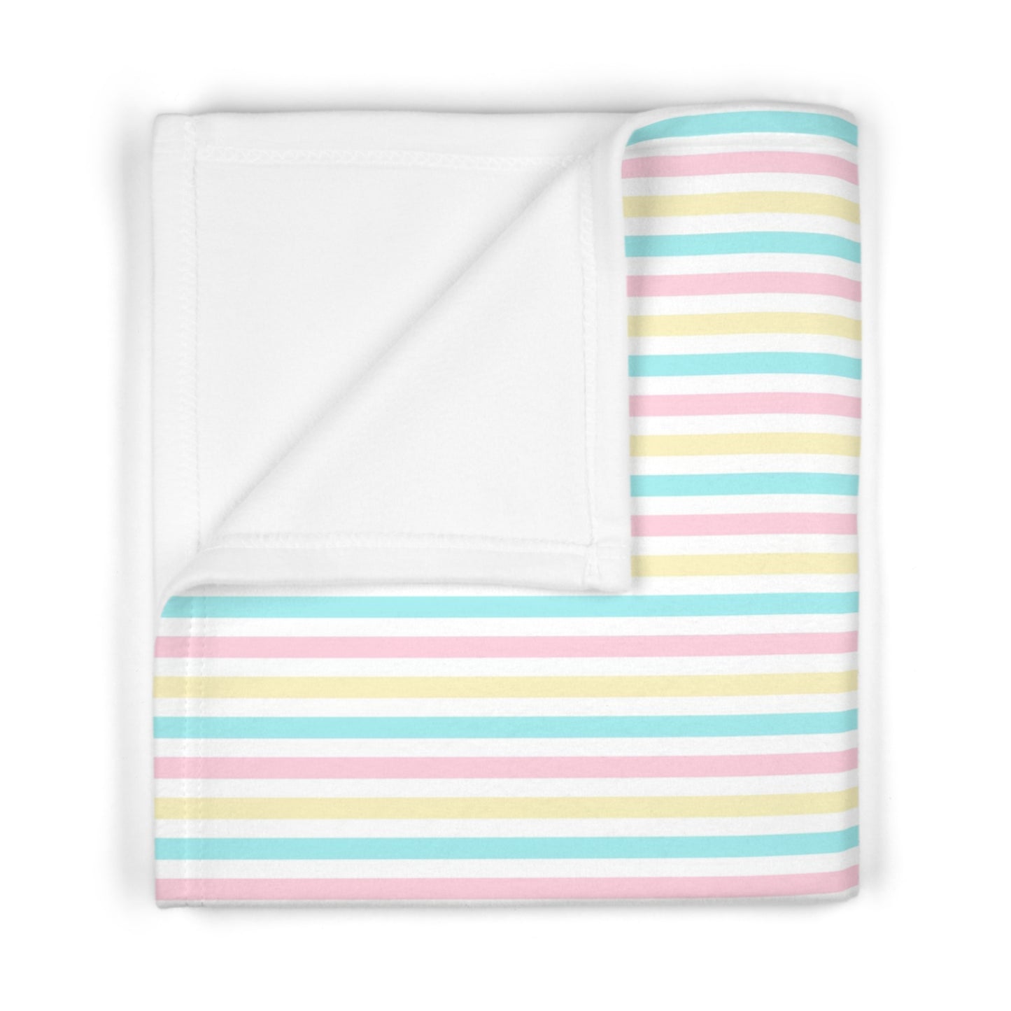 Cotton Candy Rainbow Soft Fleece Baby Blanket