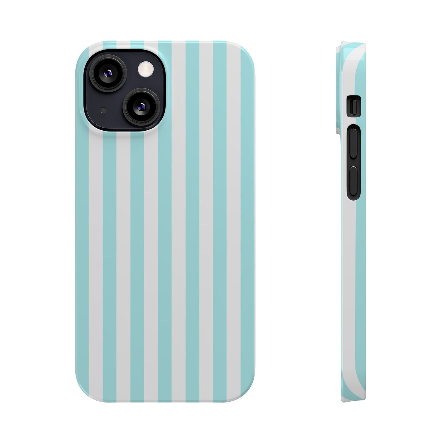 Blue Striped Summer Slim iPhone Case