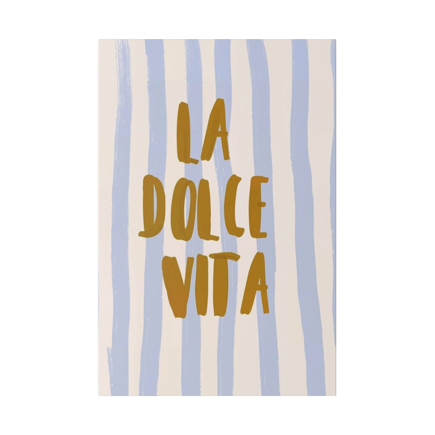 La Dolce Vita Blue Striped Matte Canvas, Stretched