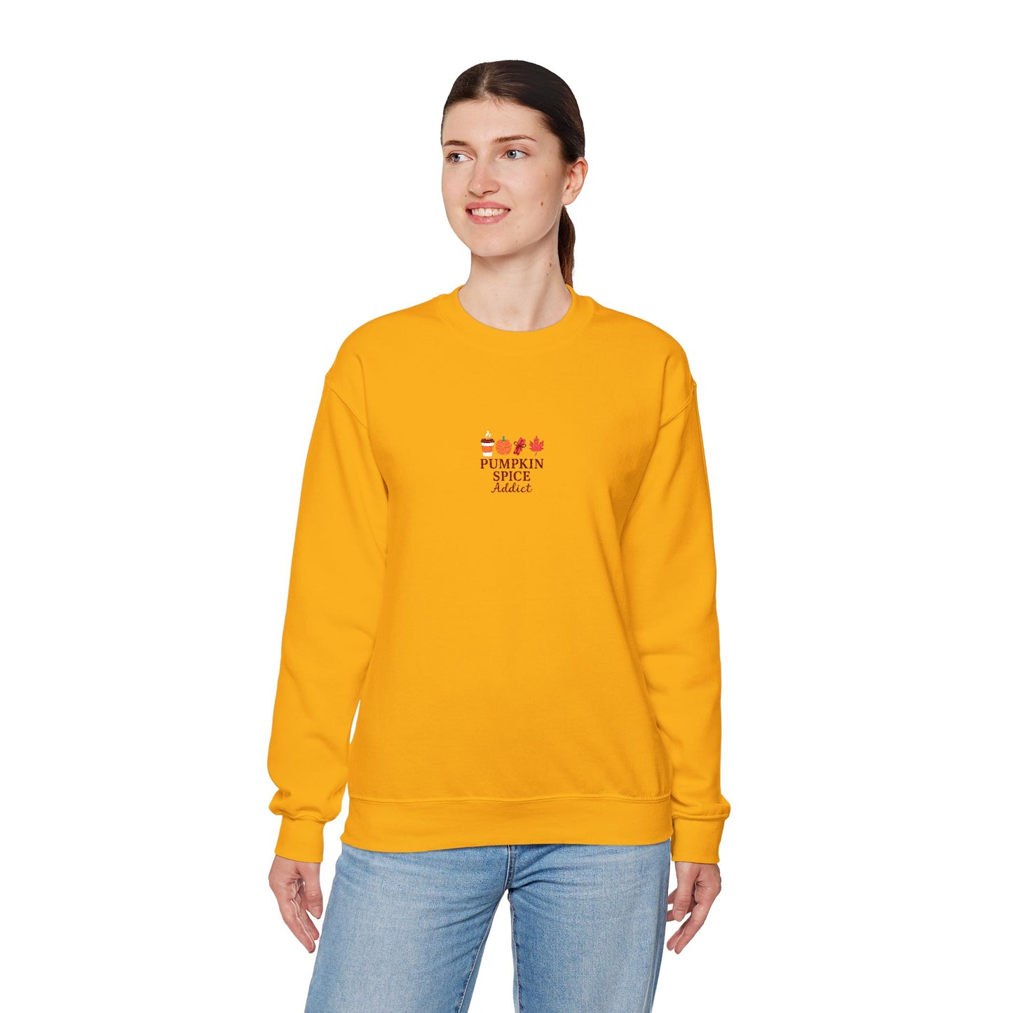Pumpkin Spice Addict Embroidered Crewneck Sweatshirt