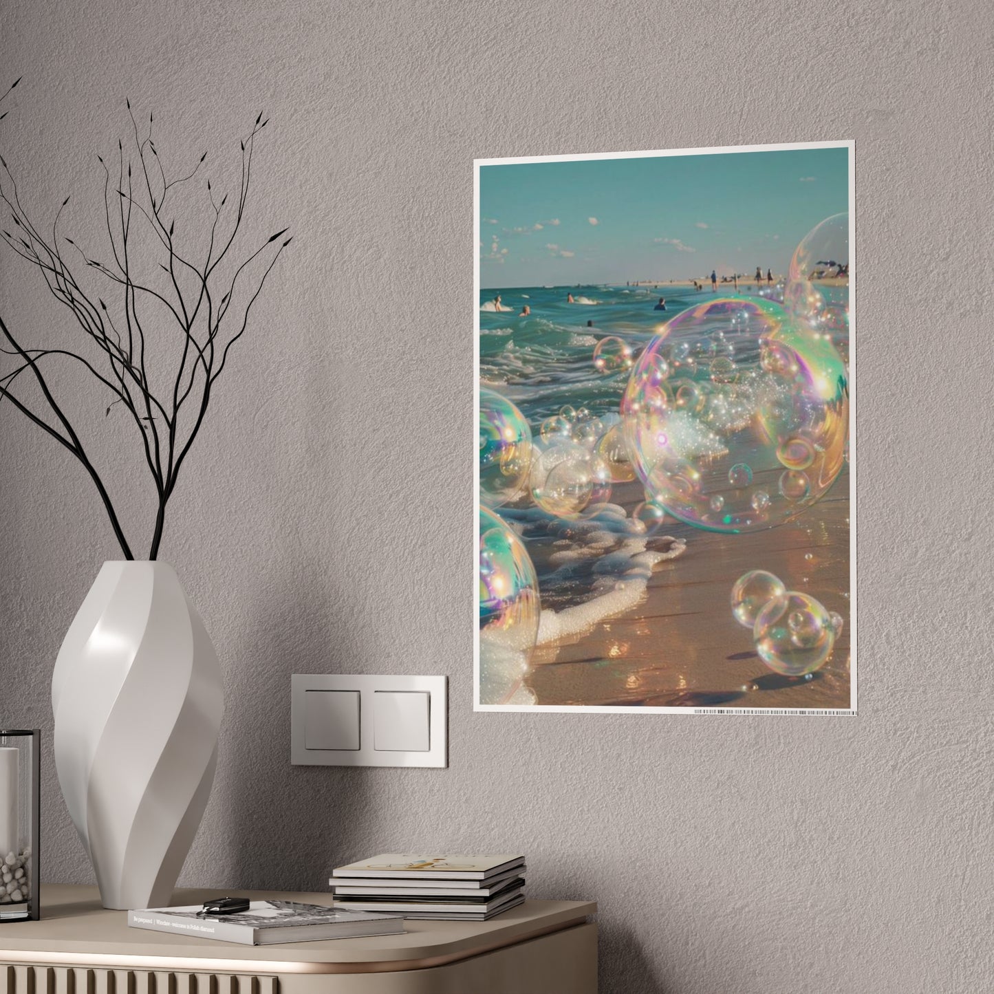 Bubble Beach Gloss Poster