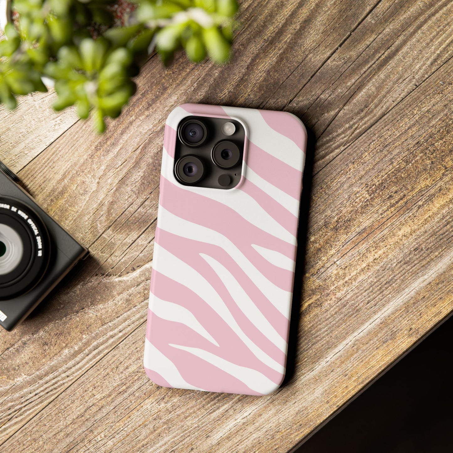 Pink Zebra Slim iPhone Case