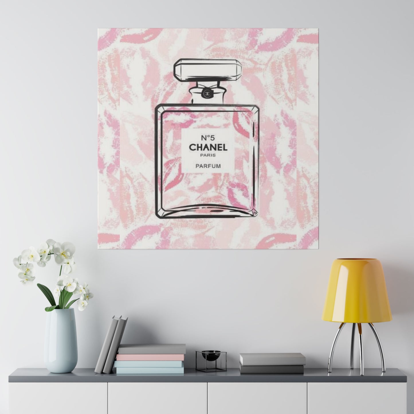 Luxury Fragrance Kisses Matte Canvas, Stretched