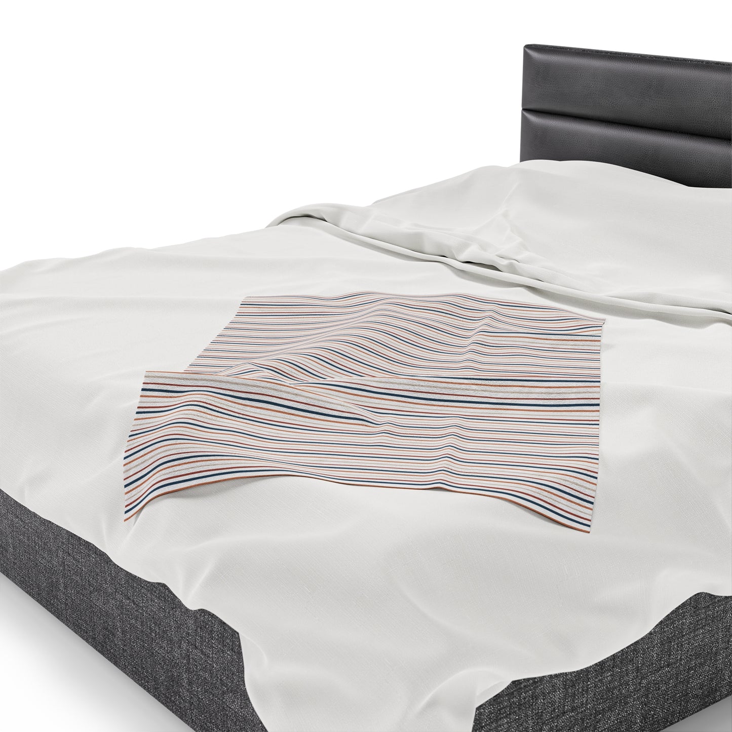 Boho Stripes Velveteen Plush Blanket