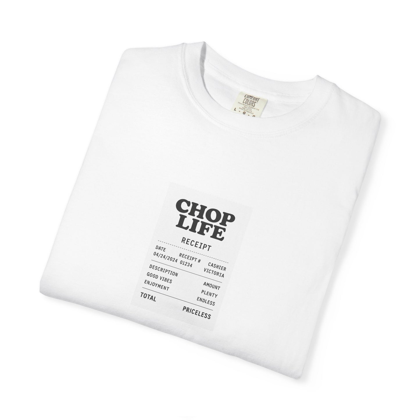 Chop Life Receipt Oversized T-shirt