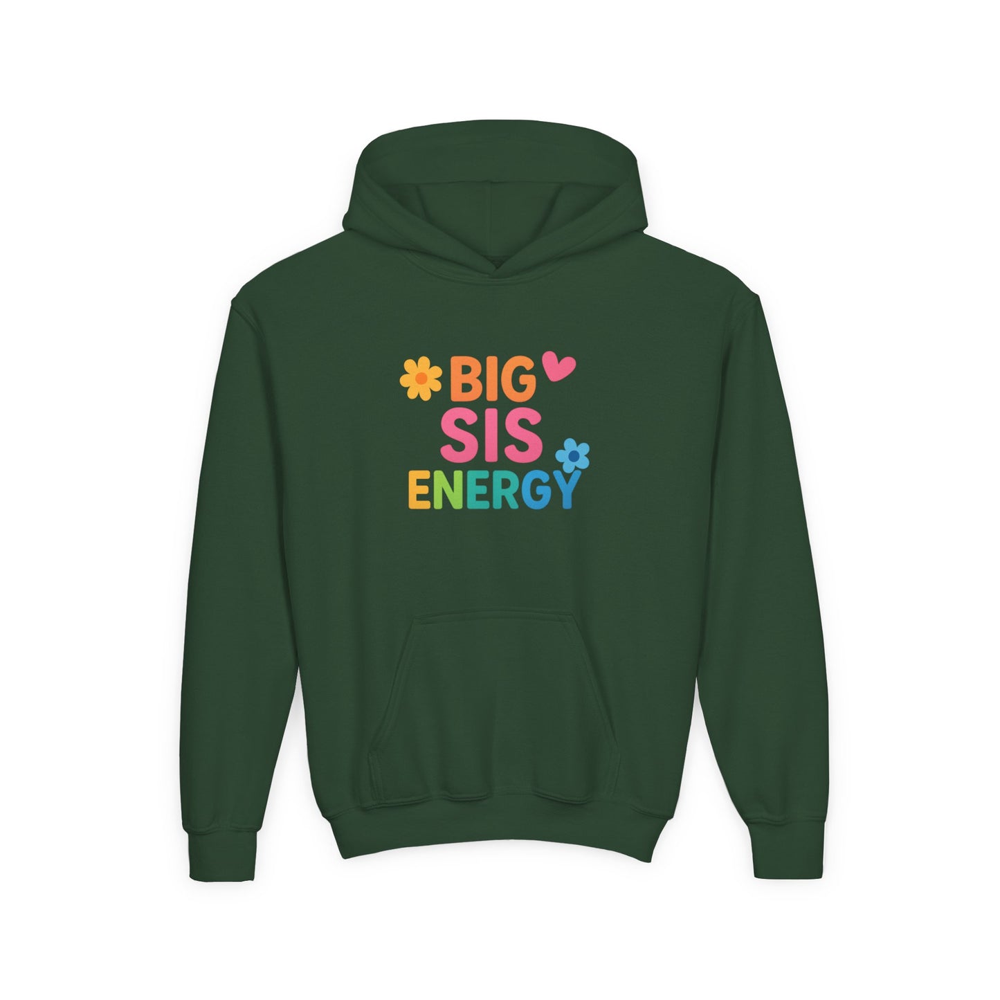 Big Sis Energy Kids Youth Hoodie