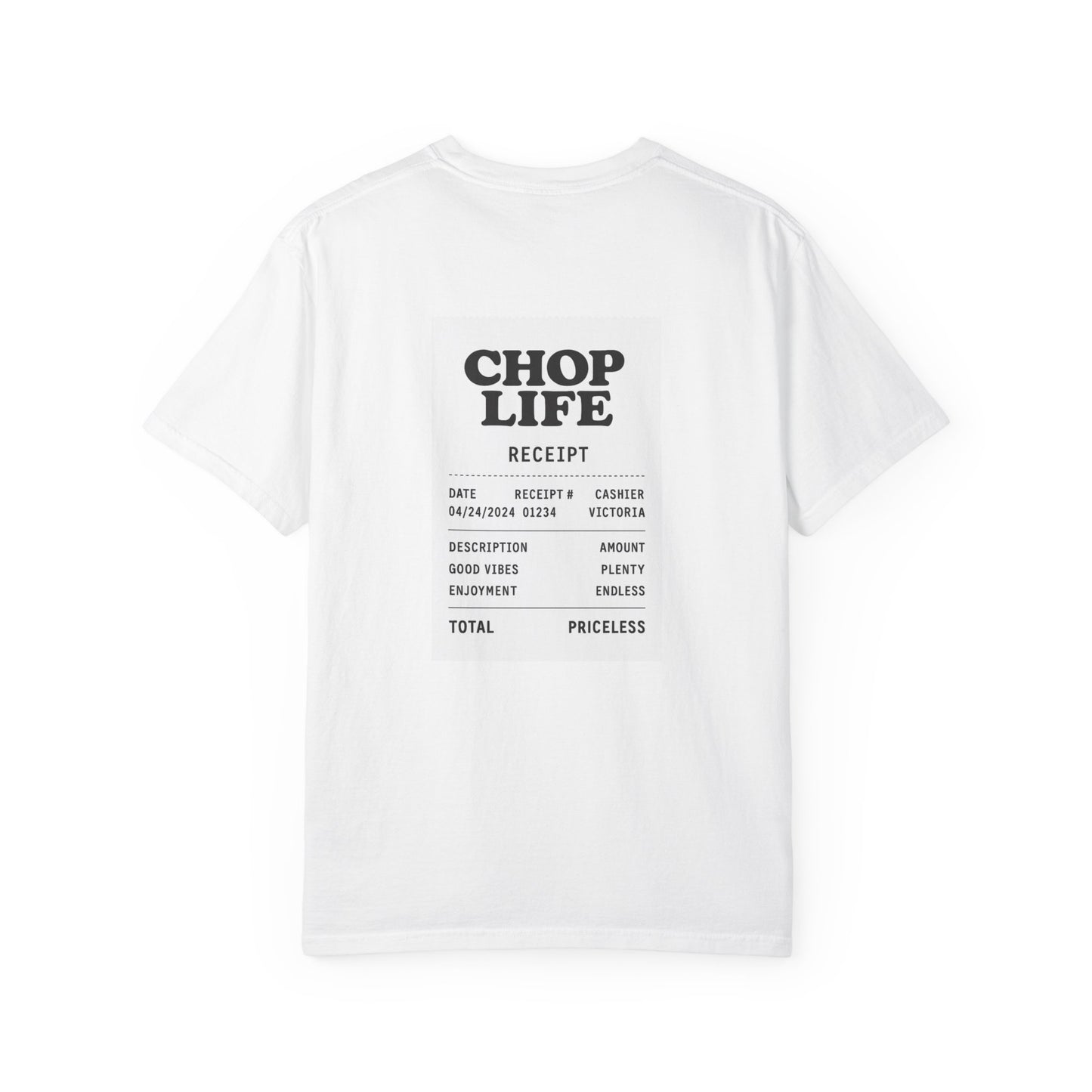 Chop Life Receipt Oversized T-shirt