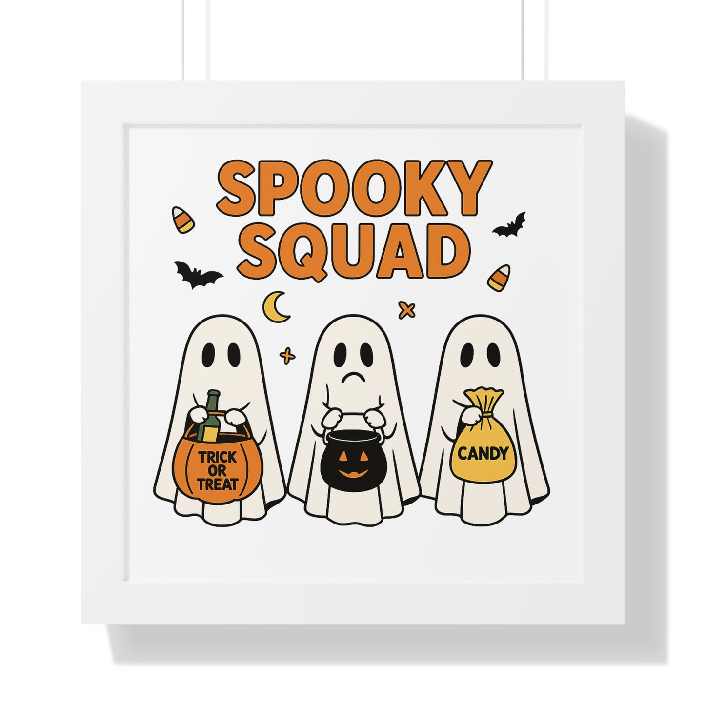 Spooky Squad Trick or Treat Framed Poster (Black or White Frame)