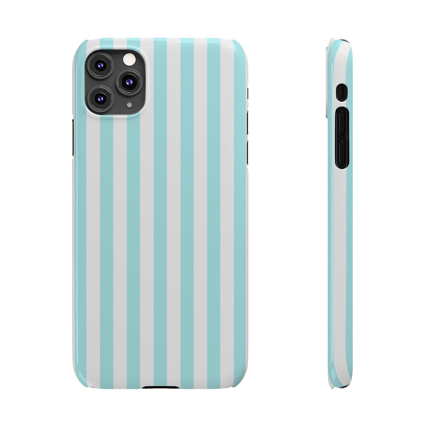 Blue Striped Summer Slim iPhone Case