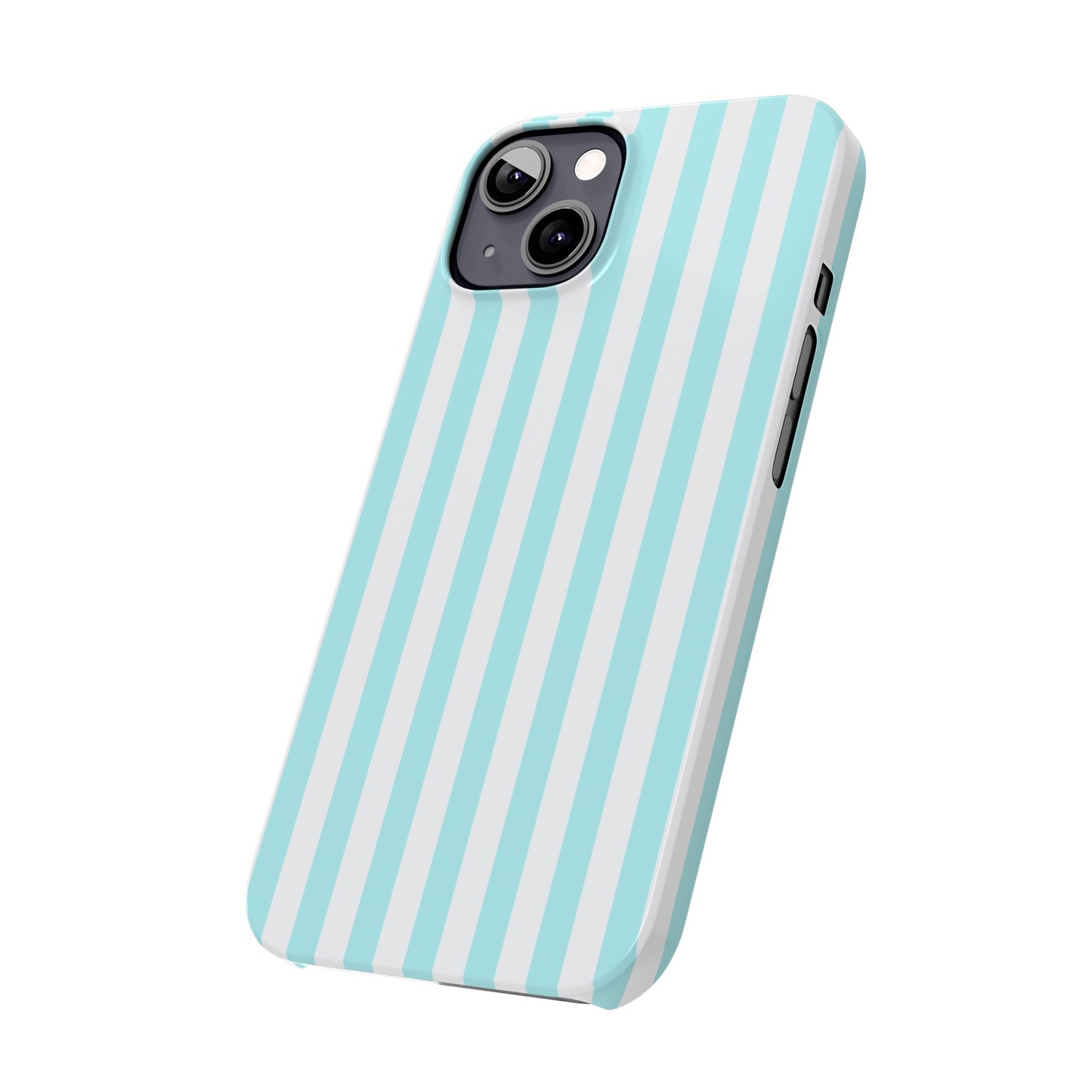 Blue Striped Summer Slim iPhone Case