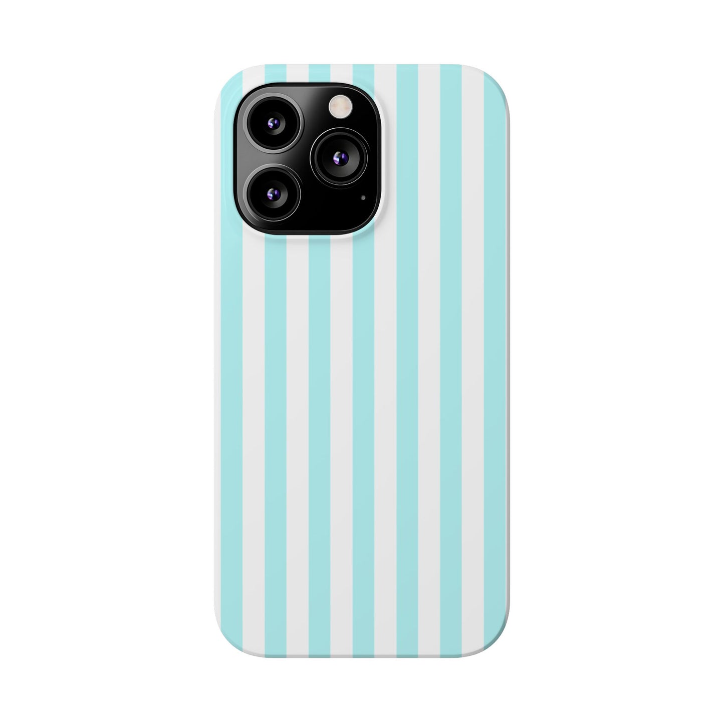 Blue Striped Summer Slim iPhone Case