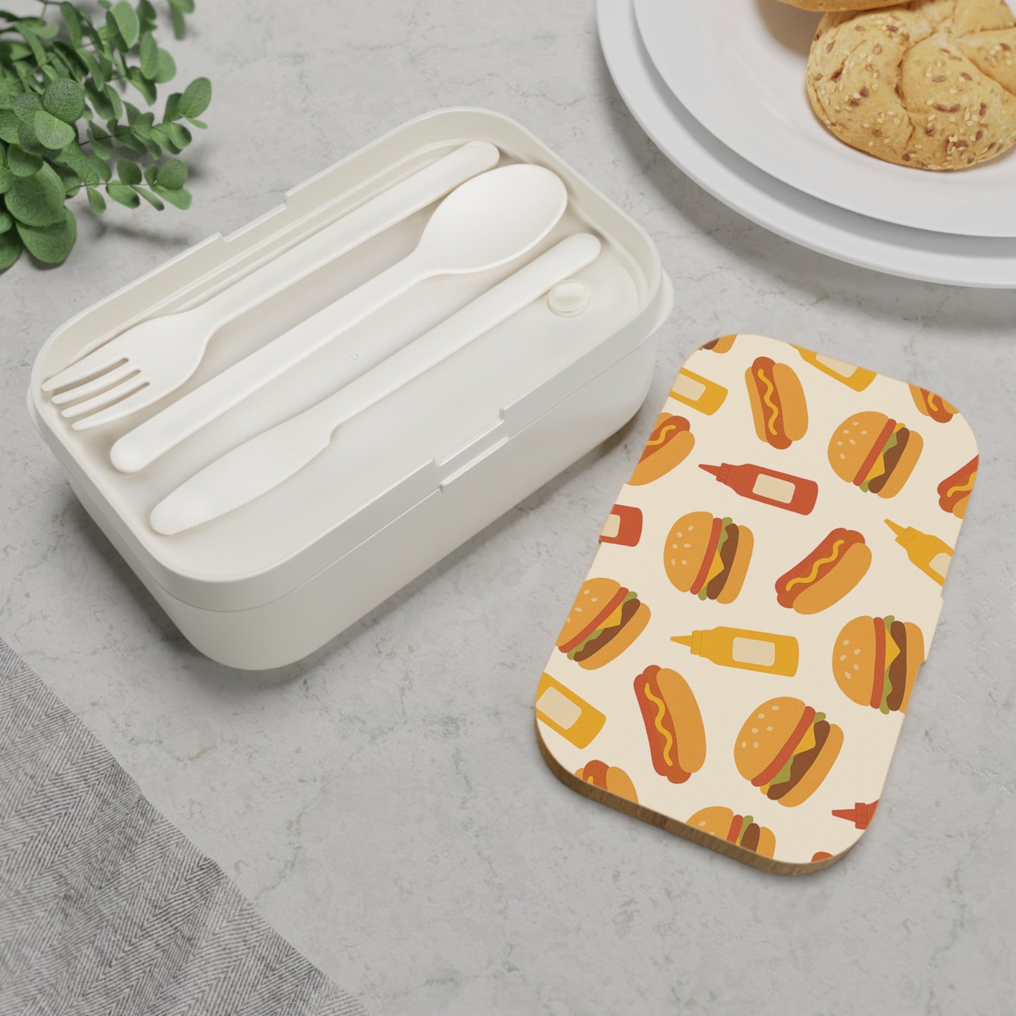 Hamburger Dog Bento Lunch Box