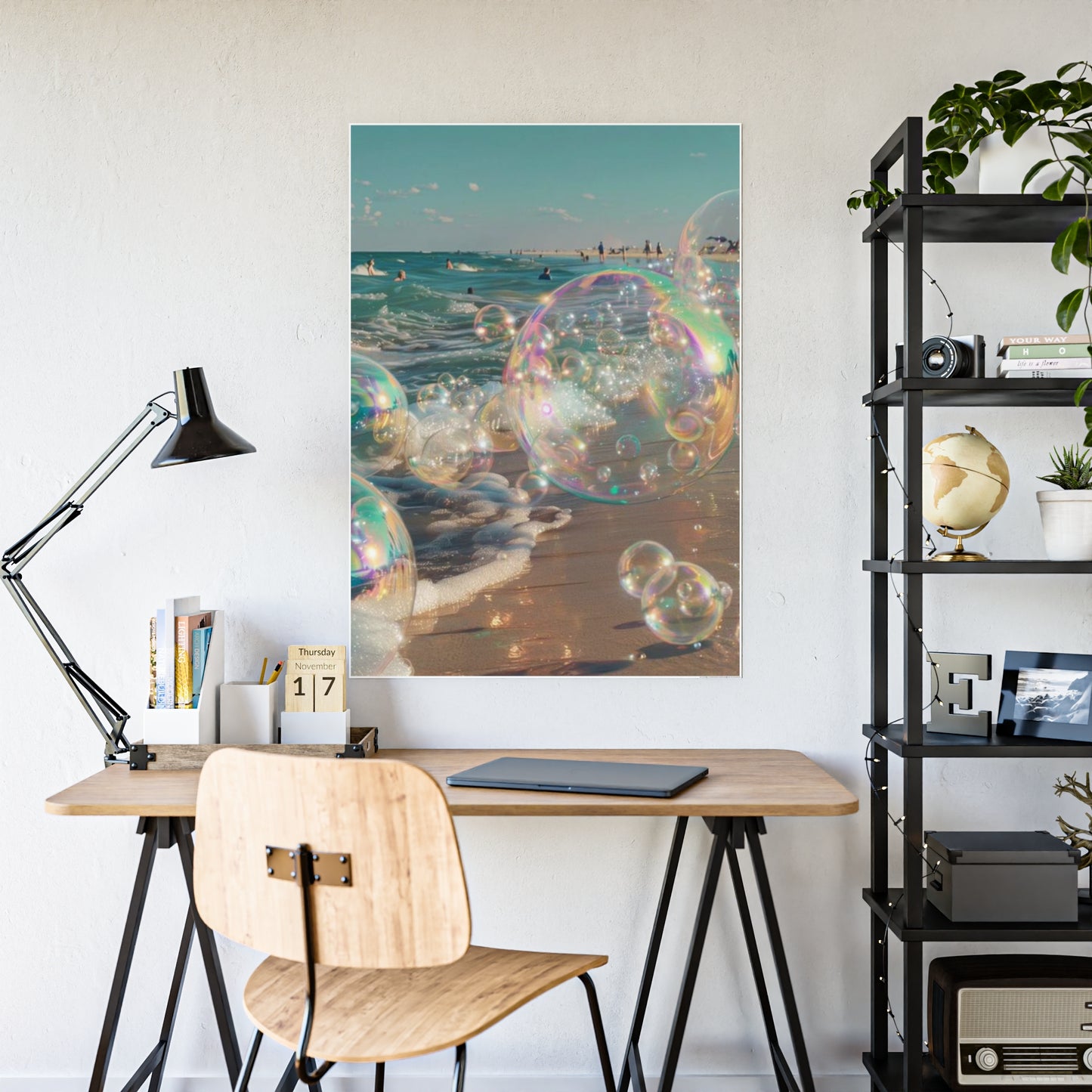 Bubble Beach Gloss Poster