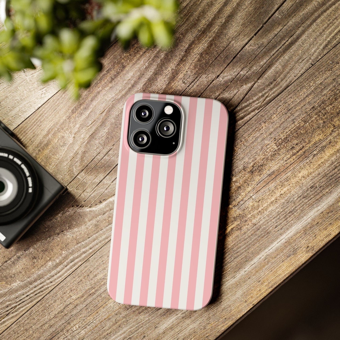 Pink Striped Summer Slim iPhone Case