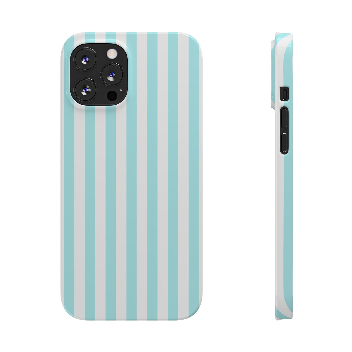 Blue Striped Summer Slim iPhone Case