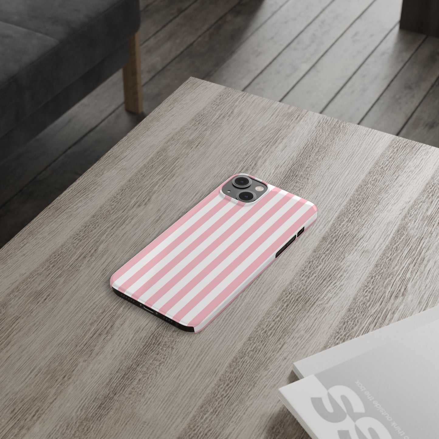 Pink Striped Summer Slim iPhone Case