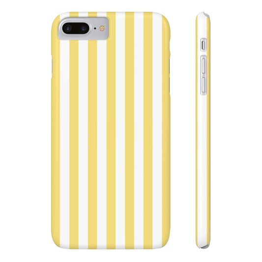 Yellow Striped Summer Slim iPhone Case