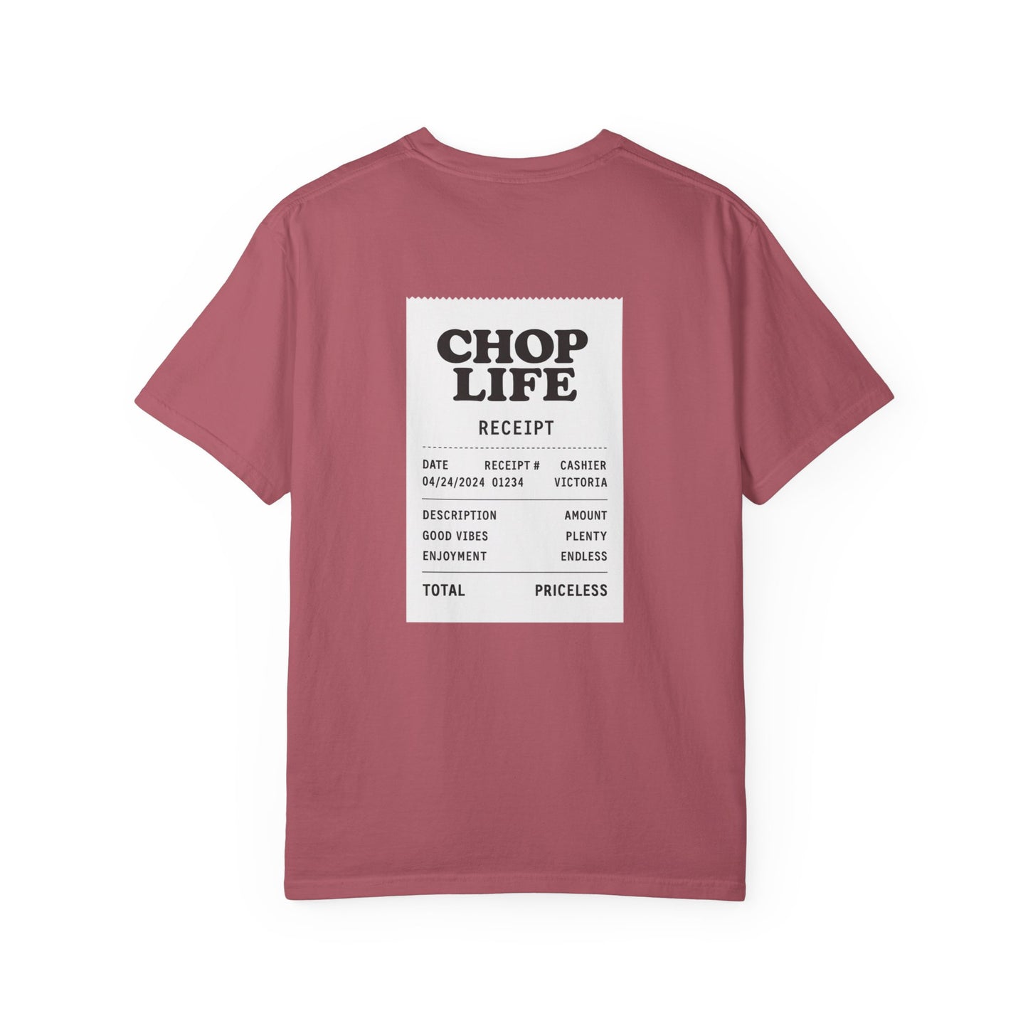 Chop Life Receipt Oversized T-shirt