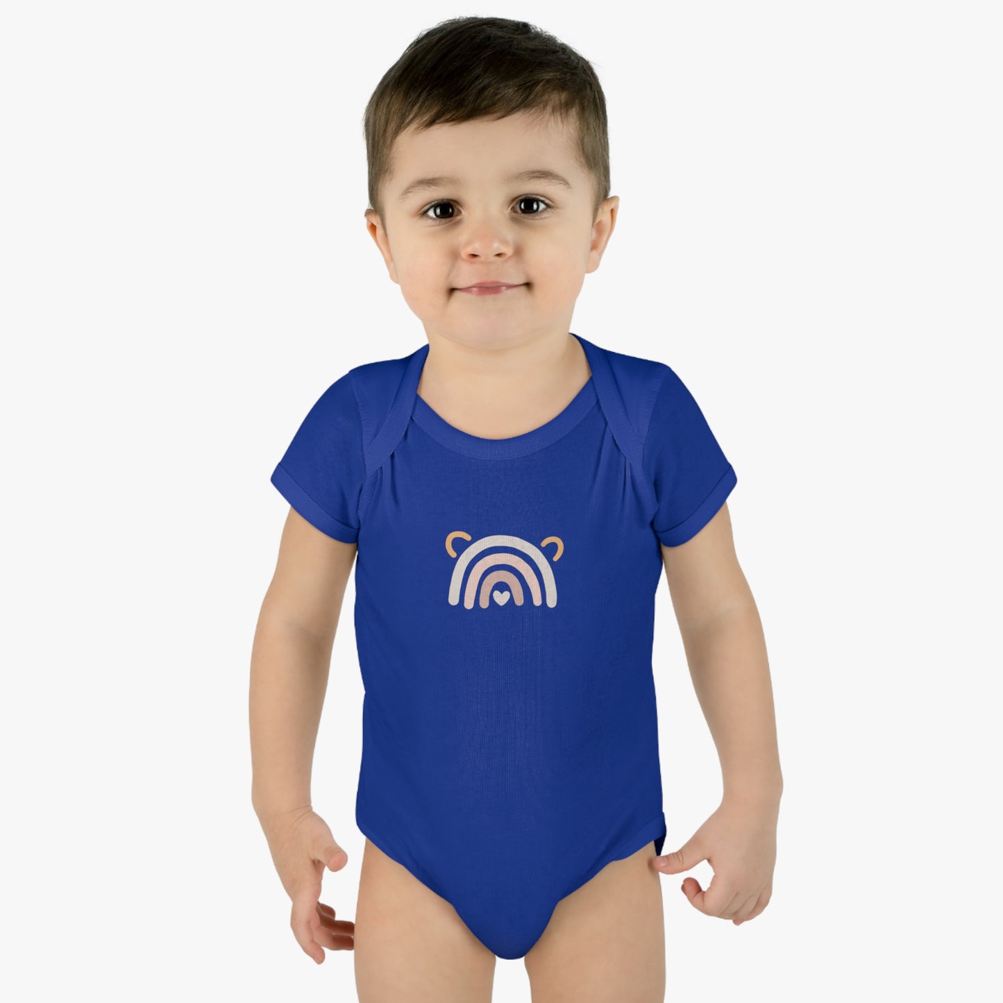 Rainbow Heart Baby Bodysuit
