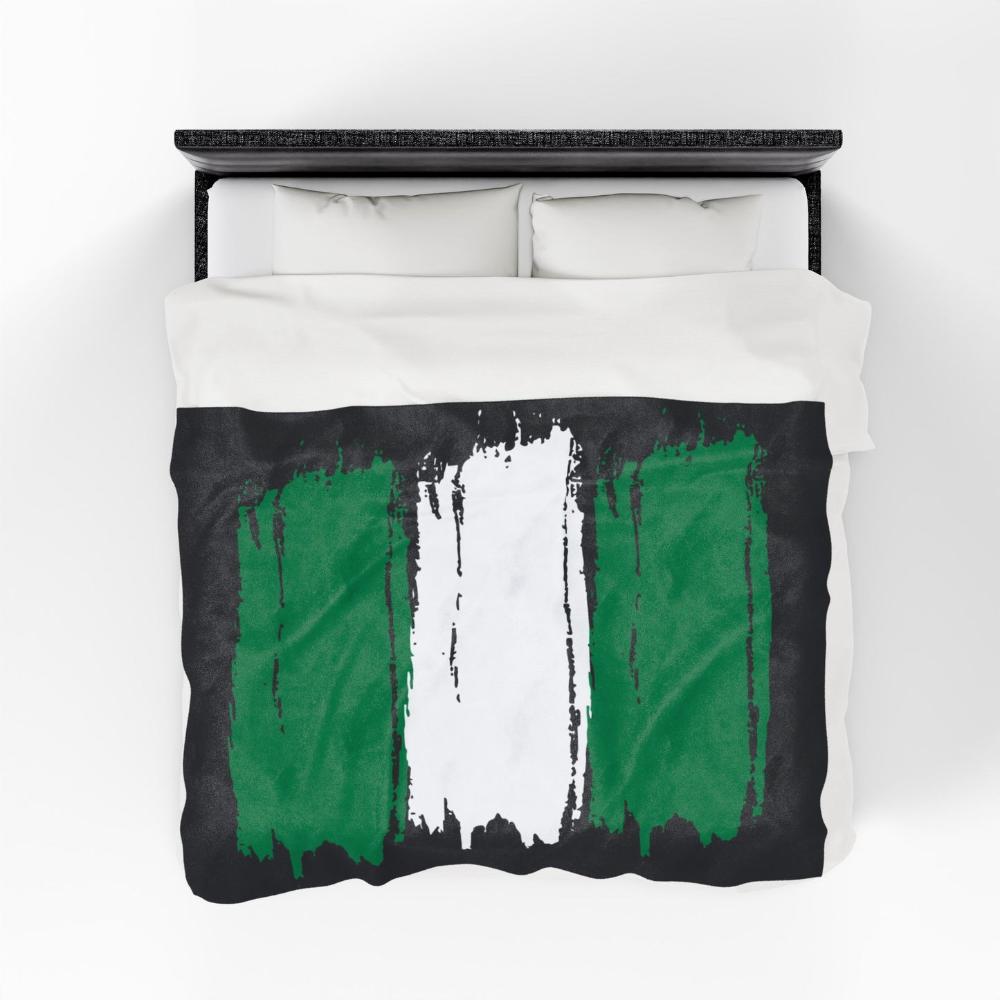 Nigerian Painted Flag Velveteen Plush Blanket