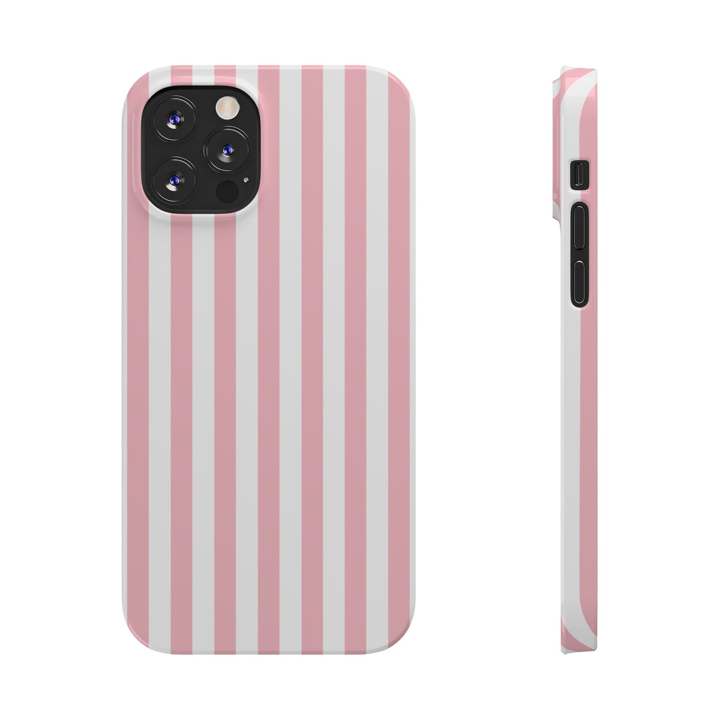 Pink Striped Summer Slim iPhone Case