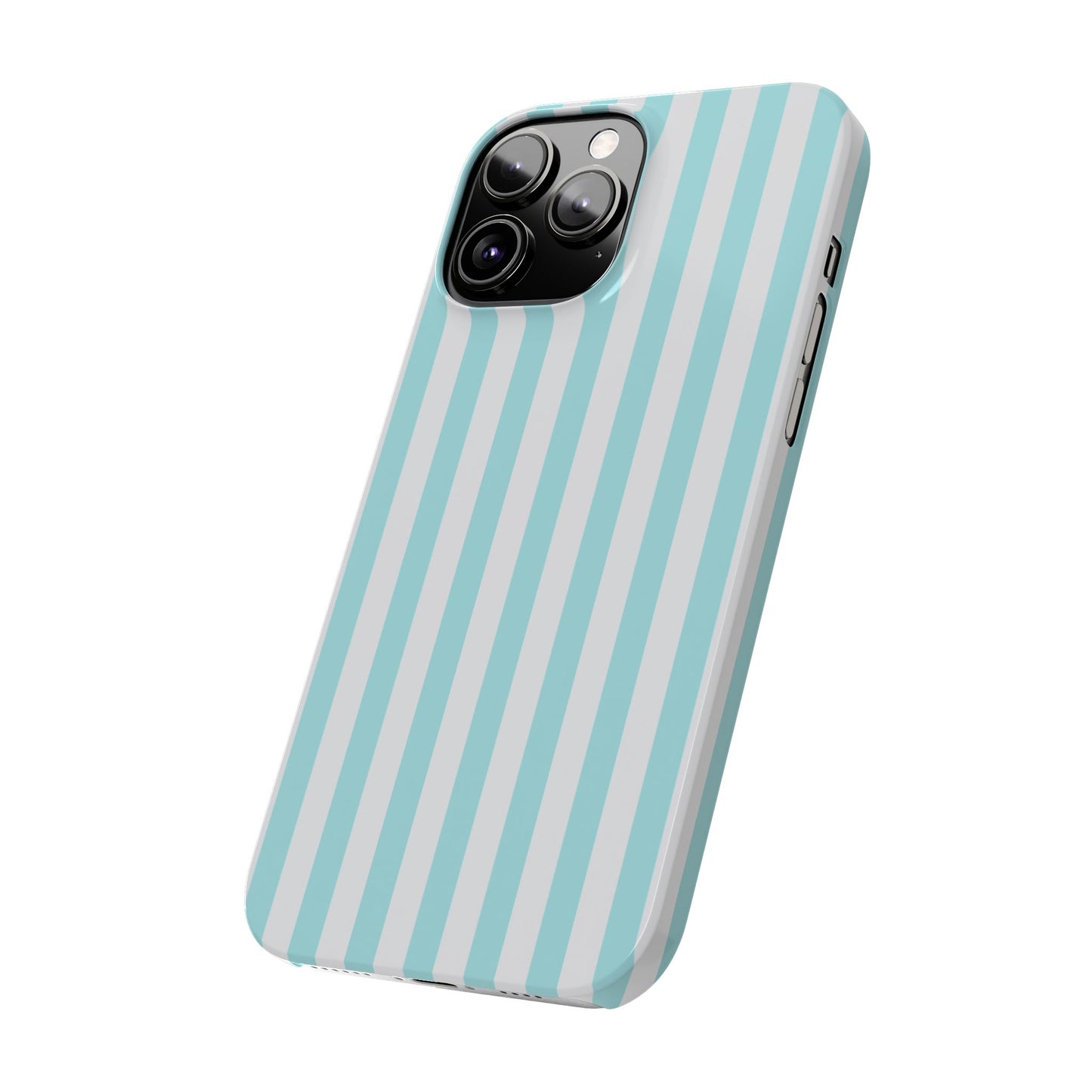 Blue Striped Summer Slim iPhone Case