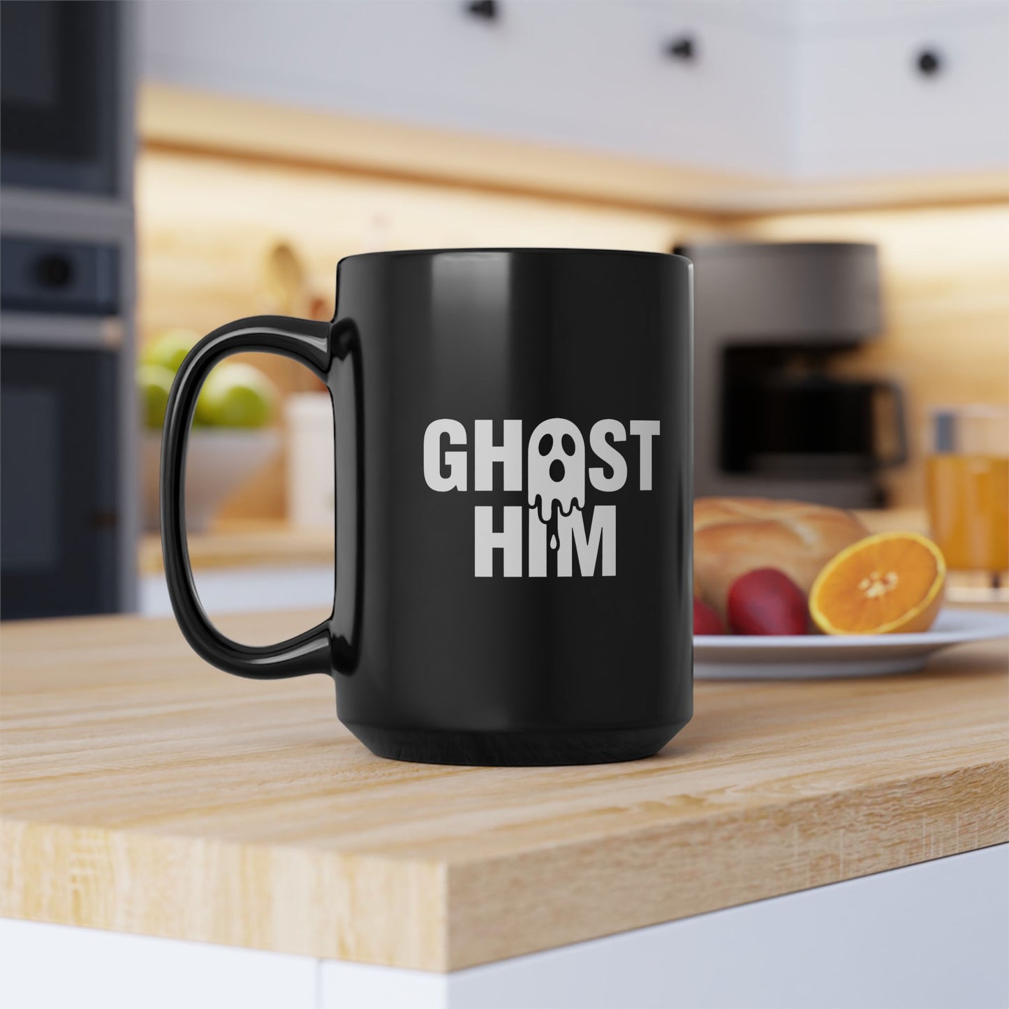 Ghost Him Black Mug (11oz, 15oz)