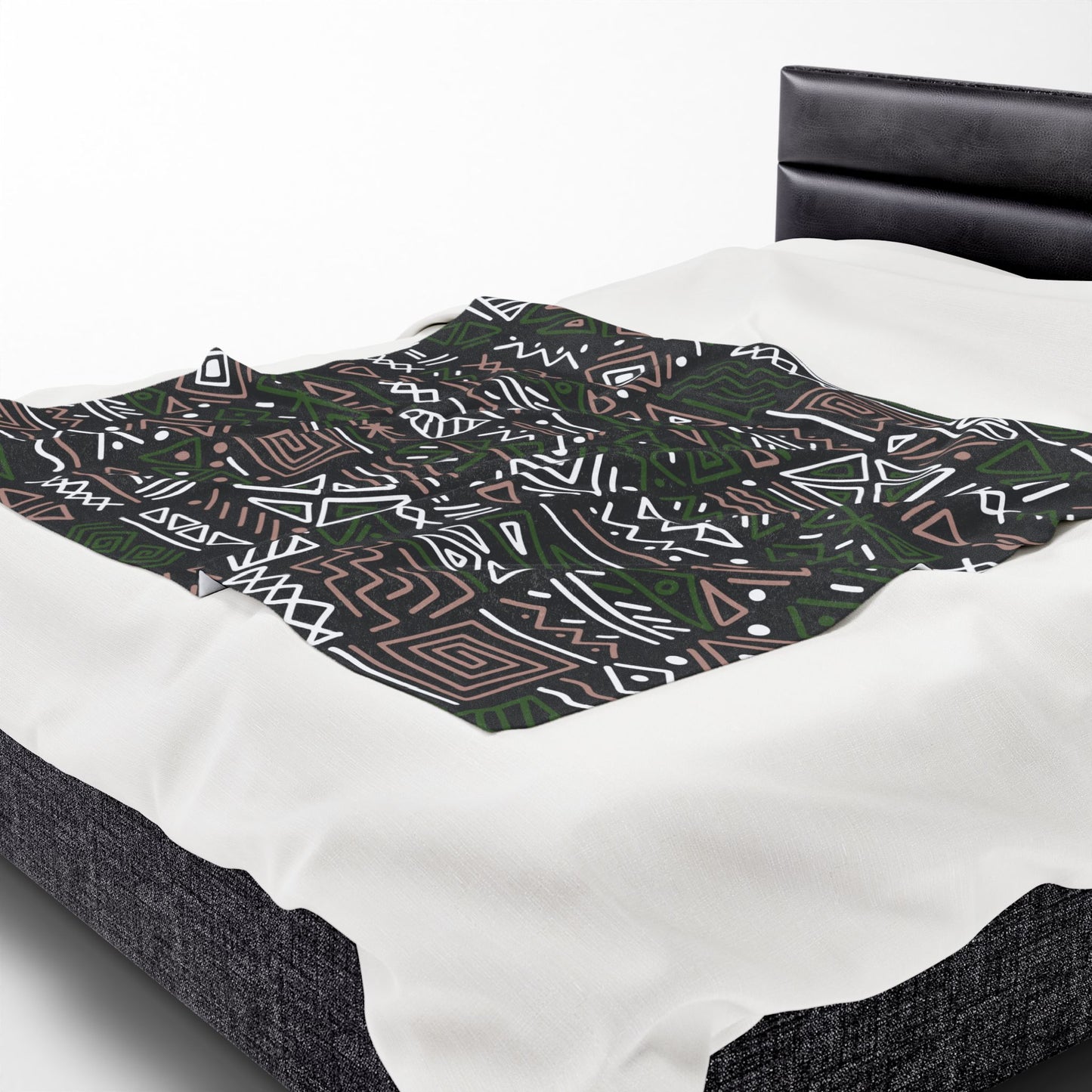 Nigerian Kente Cloth Velveteen Plush Blanket