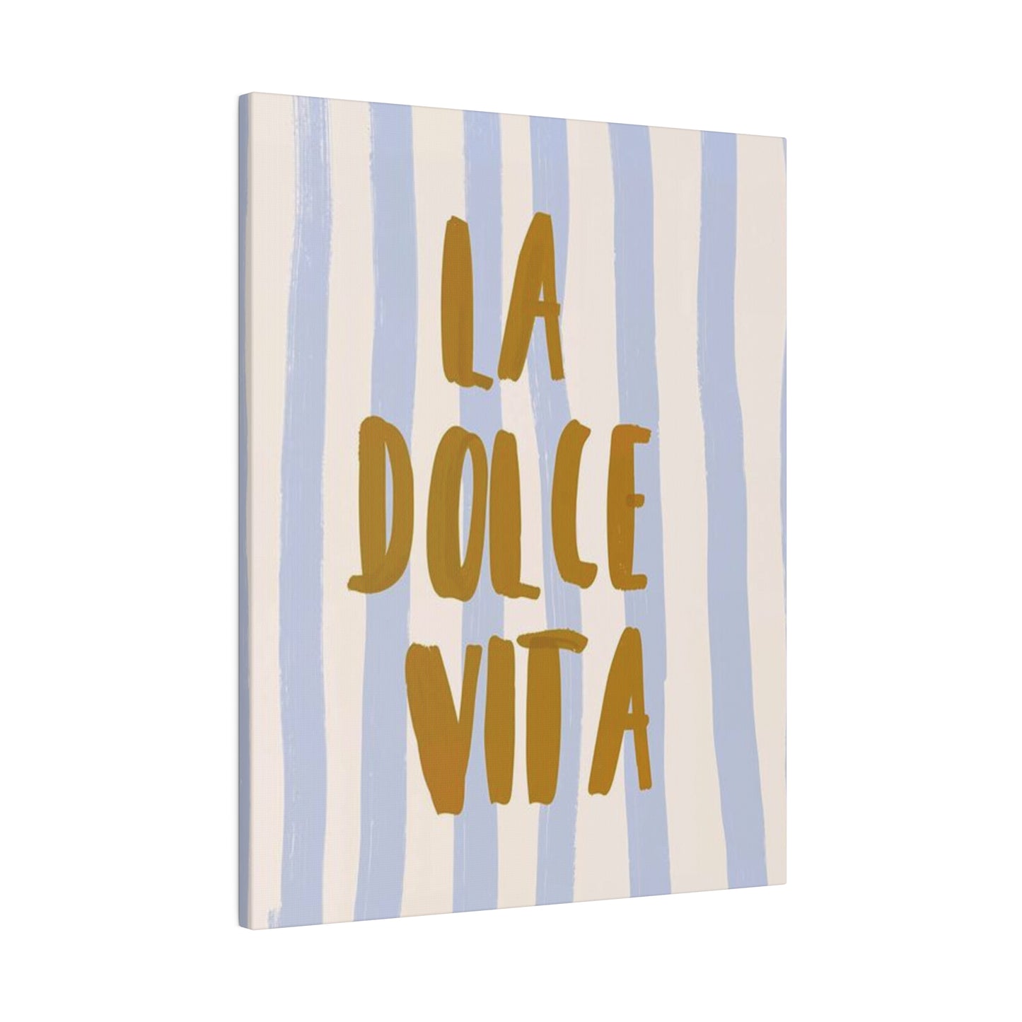 La Dolce Vita Blue Striped Matte Canvas, Stretched