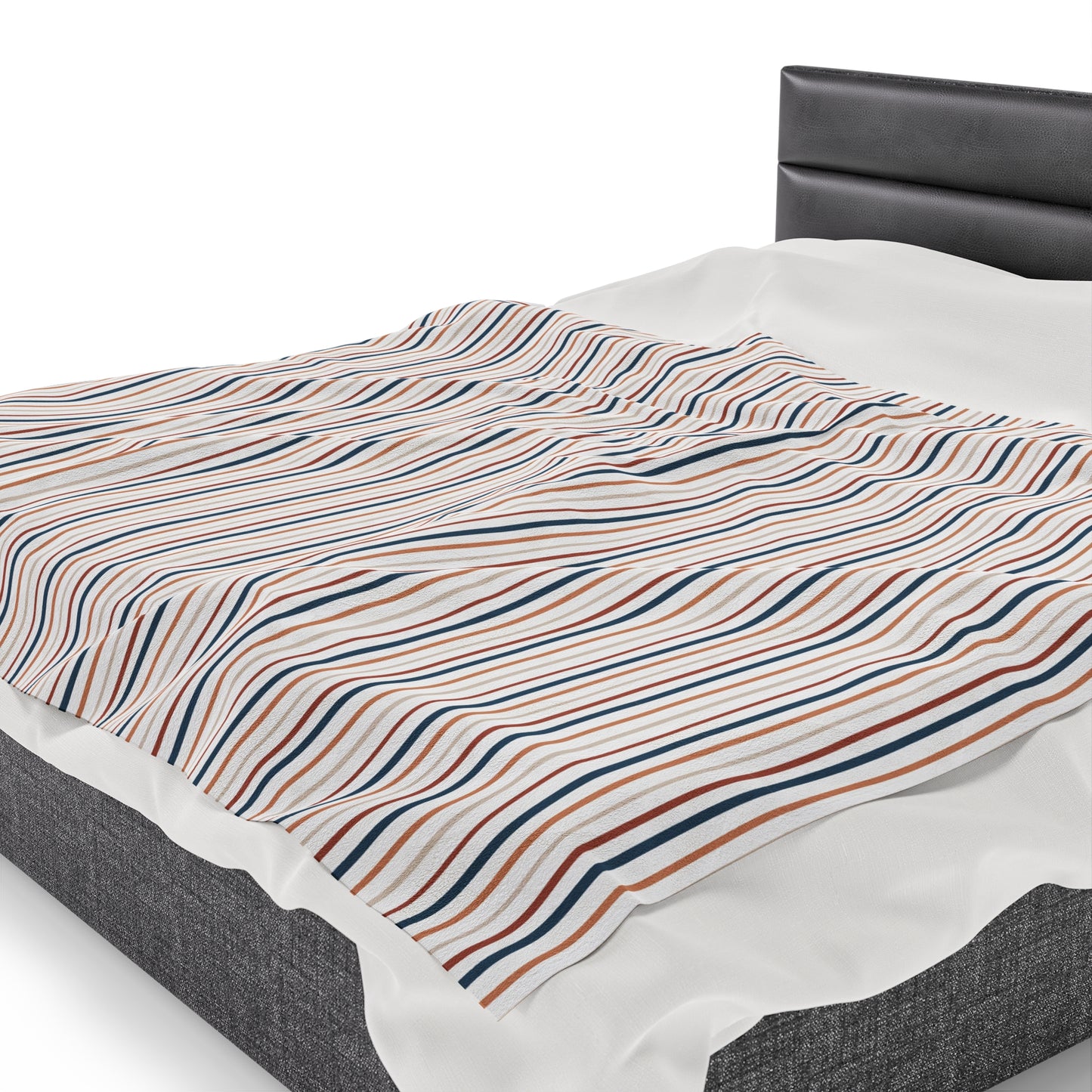 Boho Stripes Velveteen Plush Blanket
