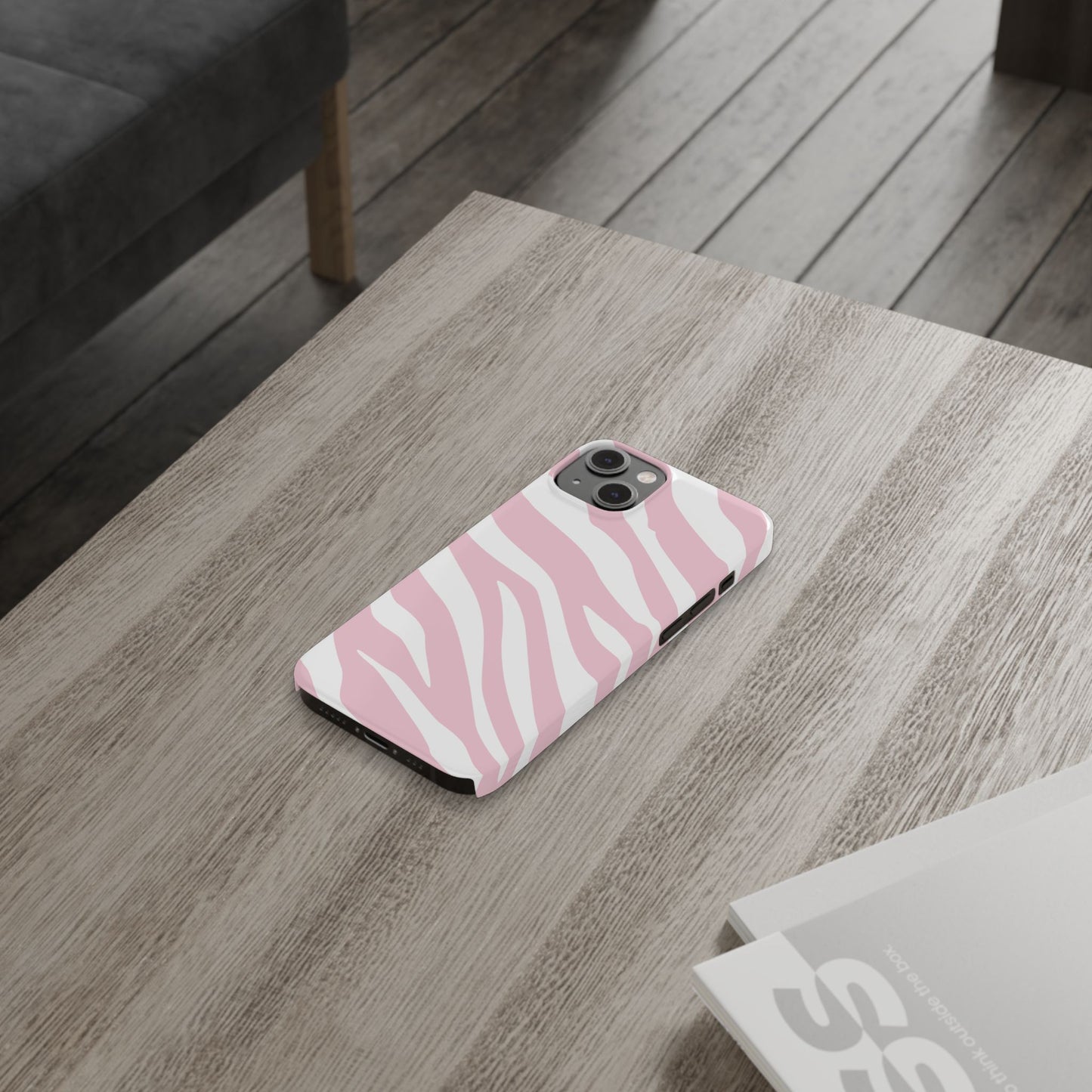 Pink Zebra Slim iPhone Case