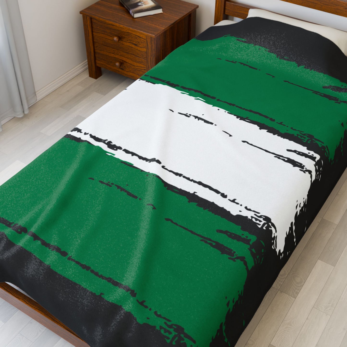 Nigerian Painted Flag Velveteen Plush Blanket