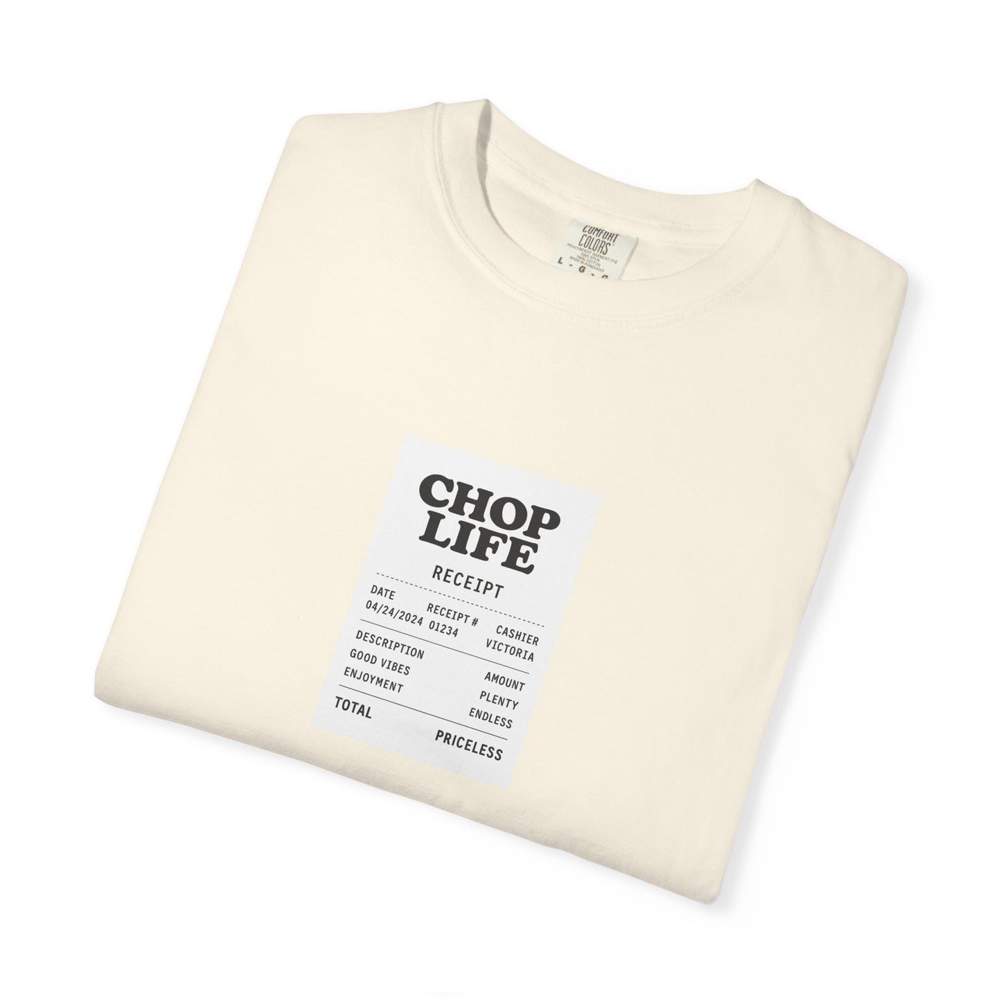 Chop Life Receipt Oversized T-shirt