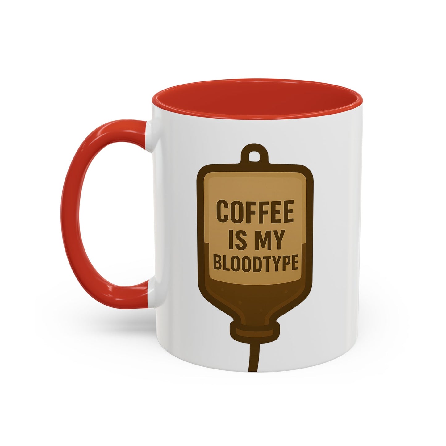 Coffee Is My Blood Type Accent Mug (11, 15oz)