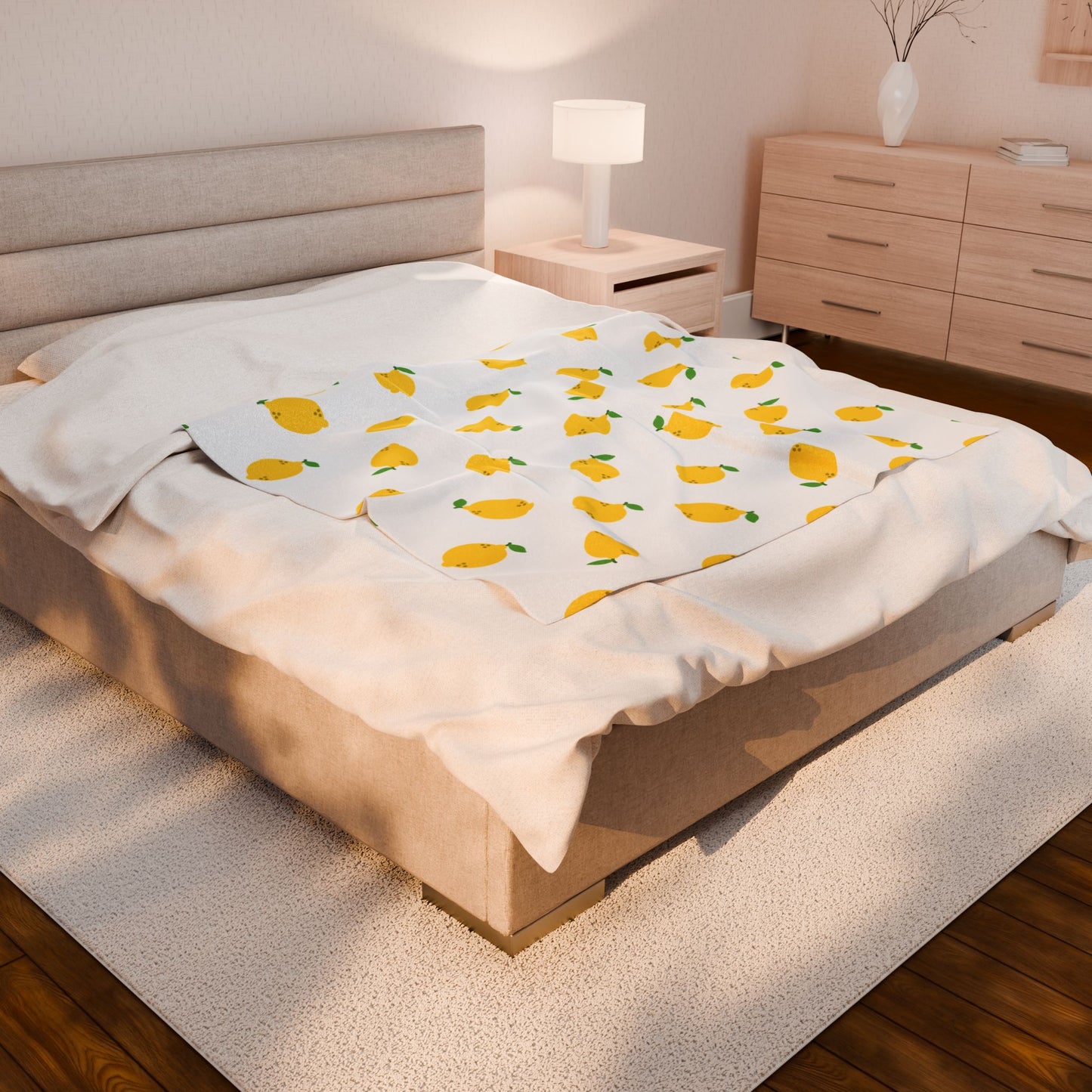 Lemon Obsession Velveteen Plush Blanket