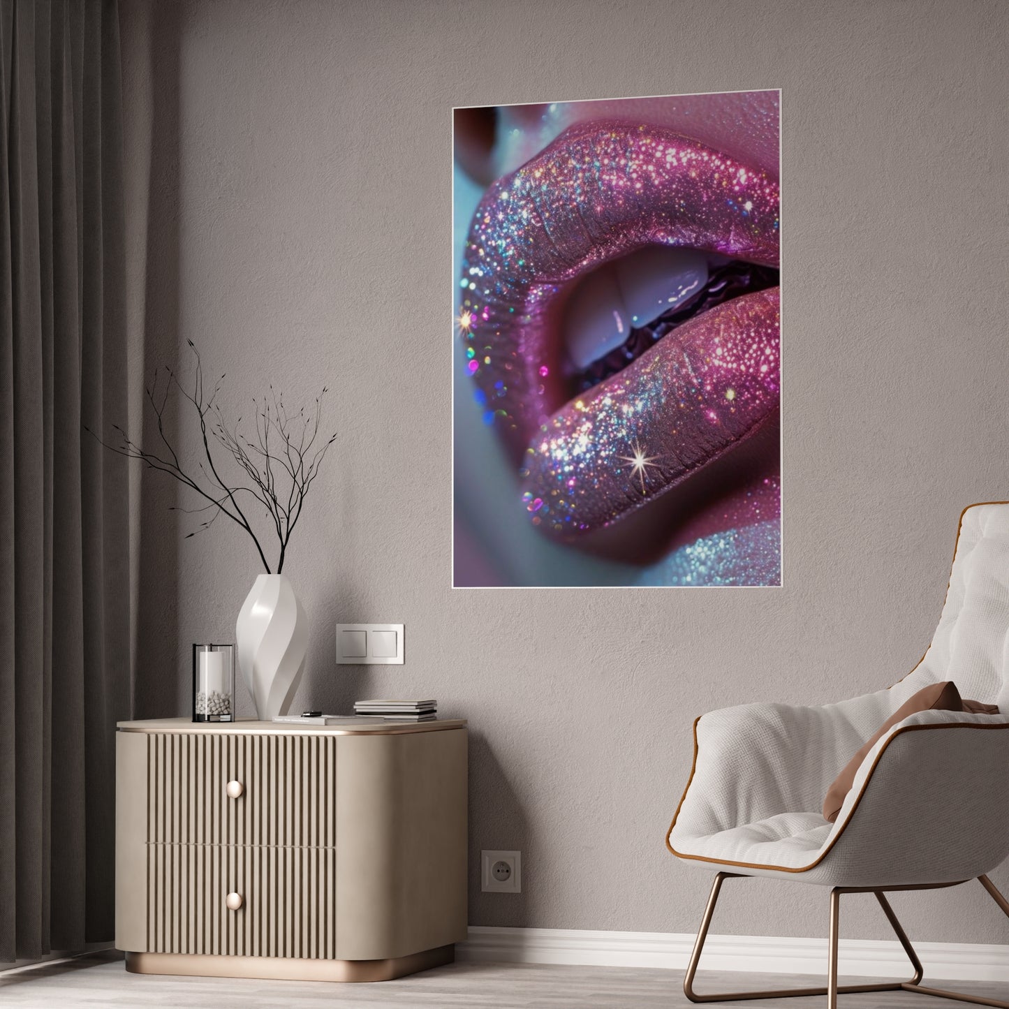 Glitter Lip Gloss Poster