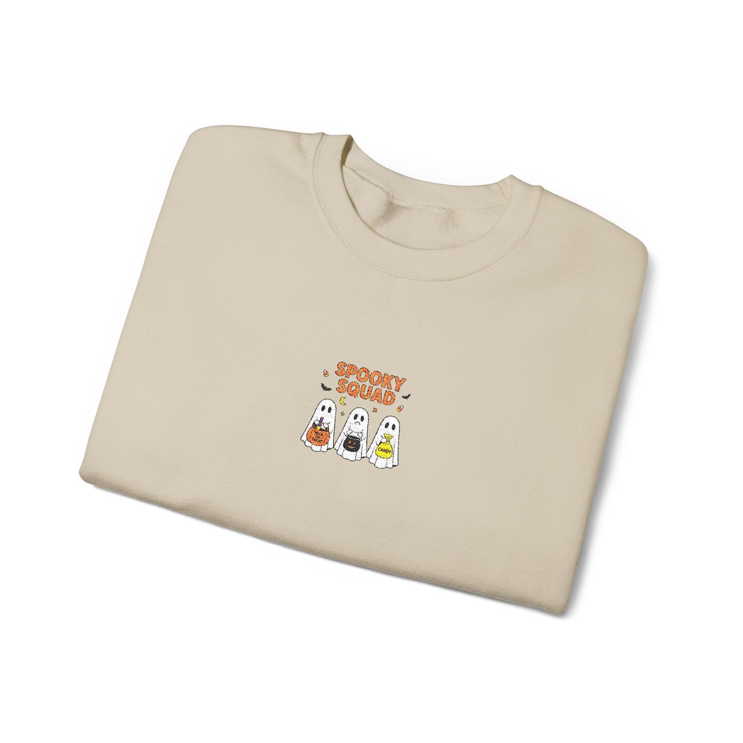 Spooky Squad Trick or Treat Embroidered Crewneck Sweatshirt