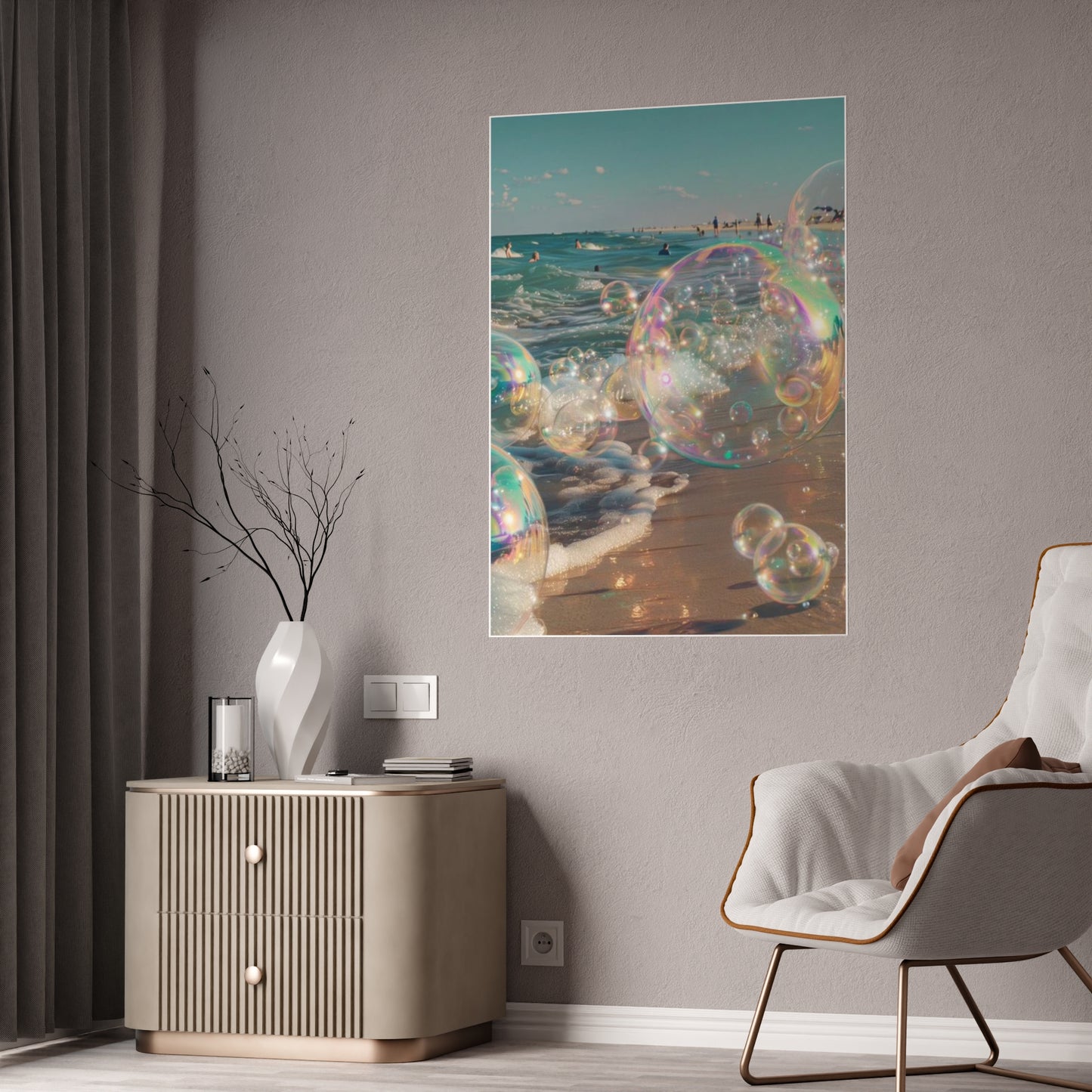 Bubble Beach Gloss Poster
