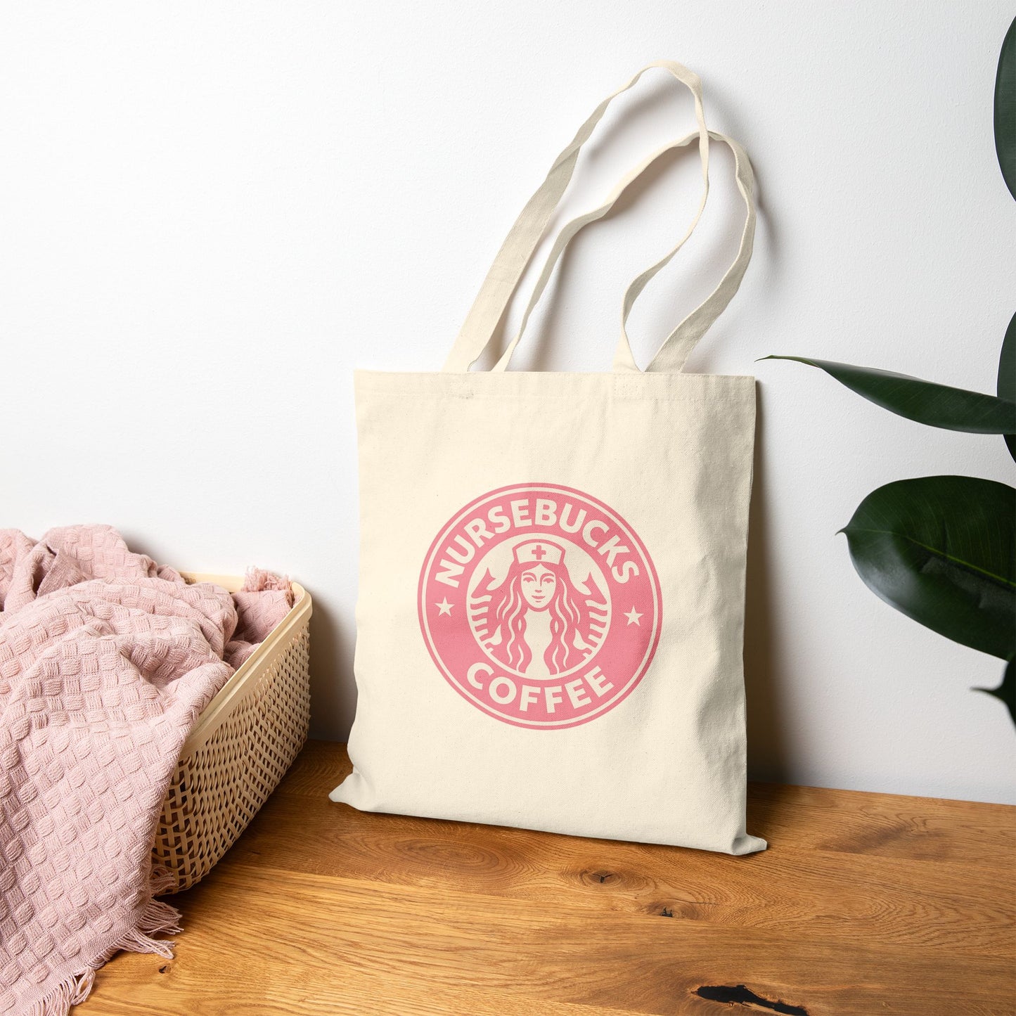 Nursebucks Coffee Cotton Canvas Tote Bag