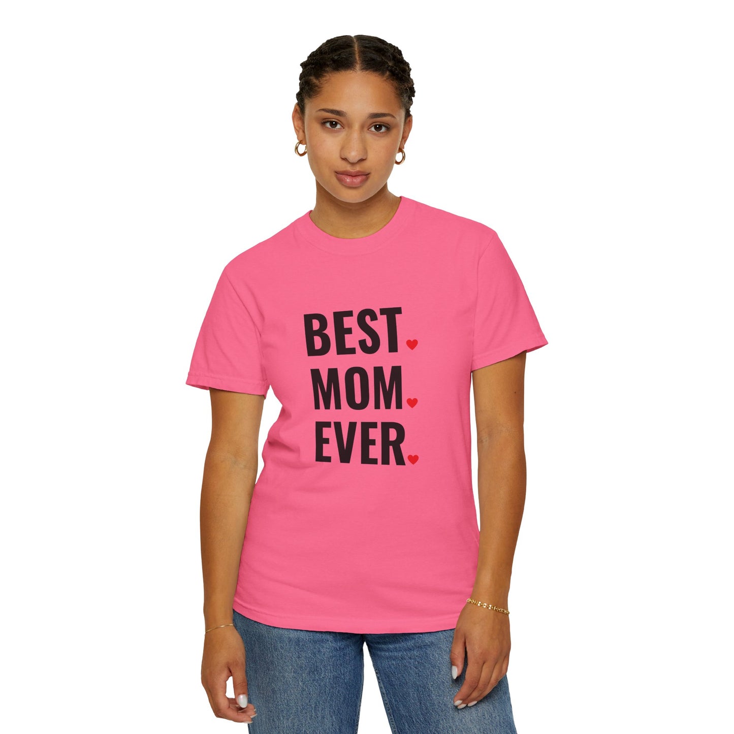 Best Mom Ever Hearts Oversized T-shirt