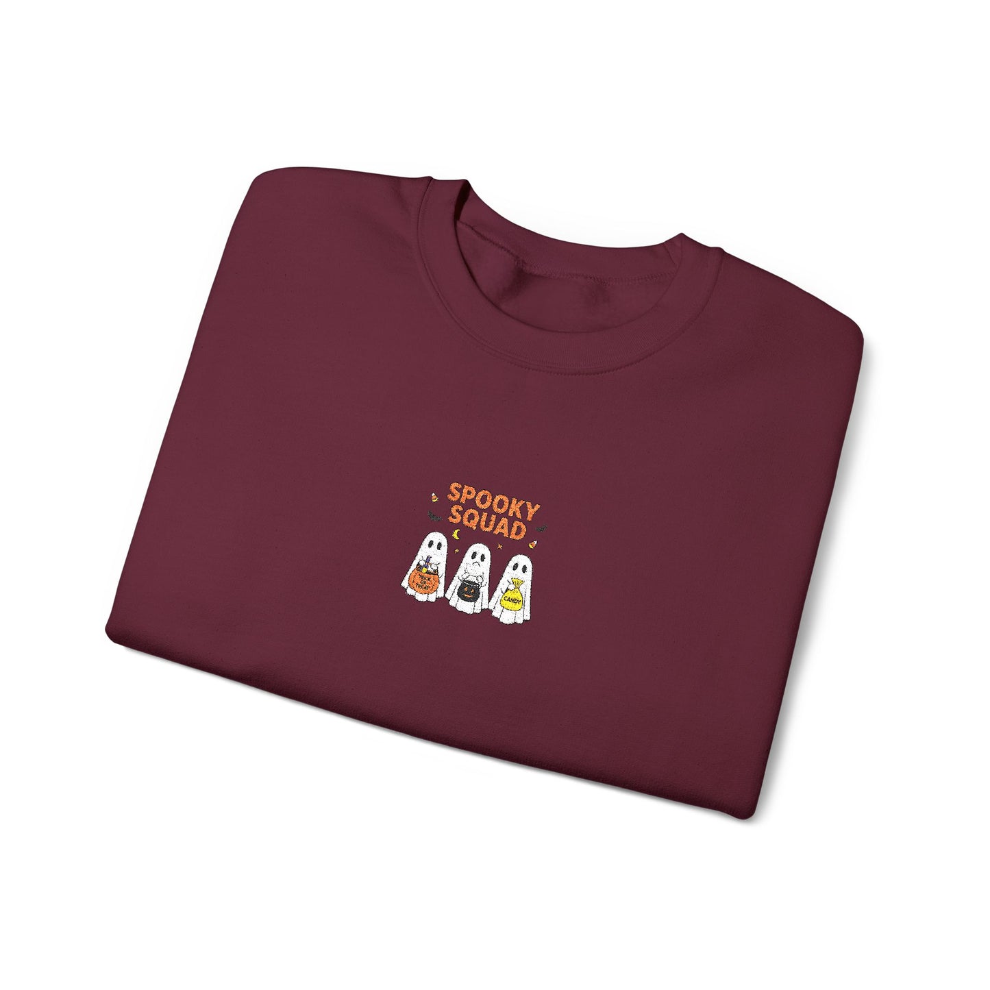 Spooky Squad Trick or Treat Embroidered Crewneck Sweatshirt