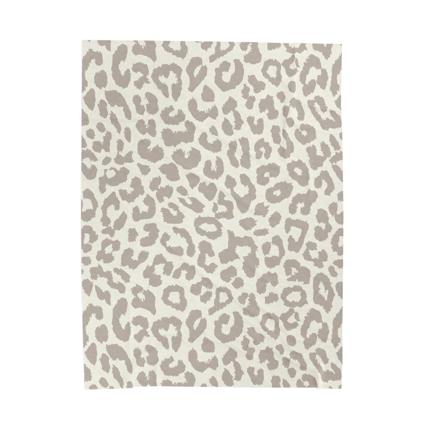 Beige Cheetah Print Velveteen Plush Blanket