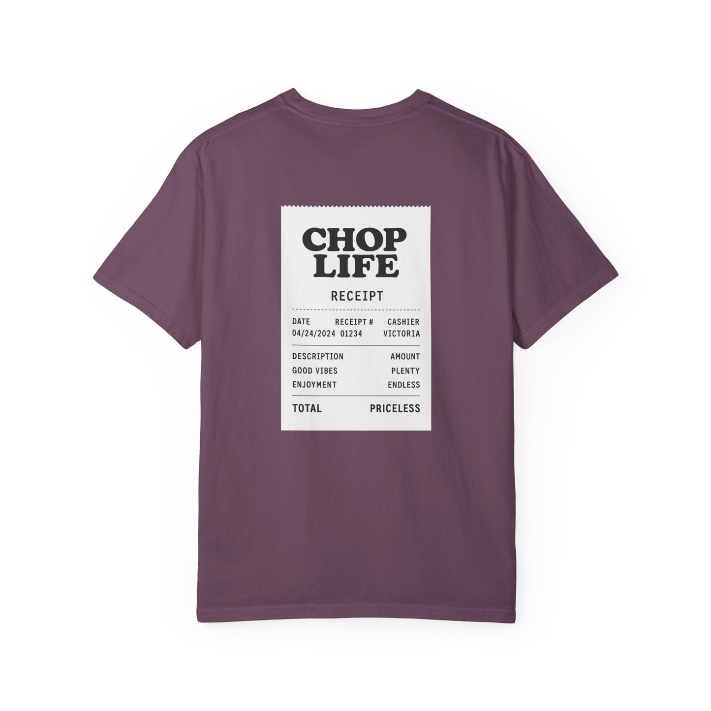 Chop Life Receipt Oversized T-shirt