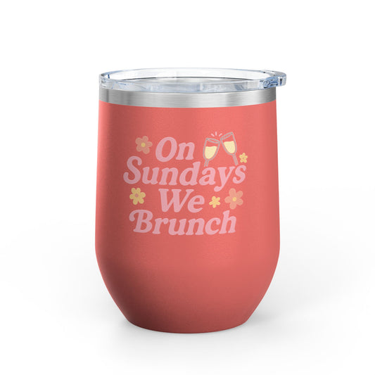 Sunday Brunch Vibes Wine Tumbler (12 oz)