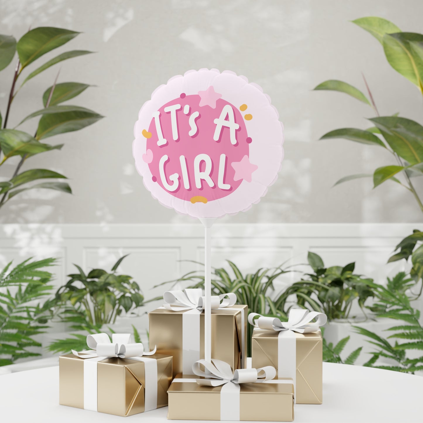 It's a Girl Star Gender Reveal 11" Balloon