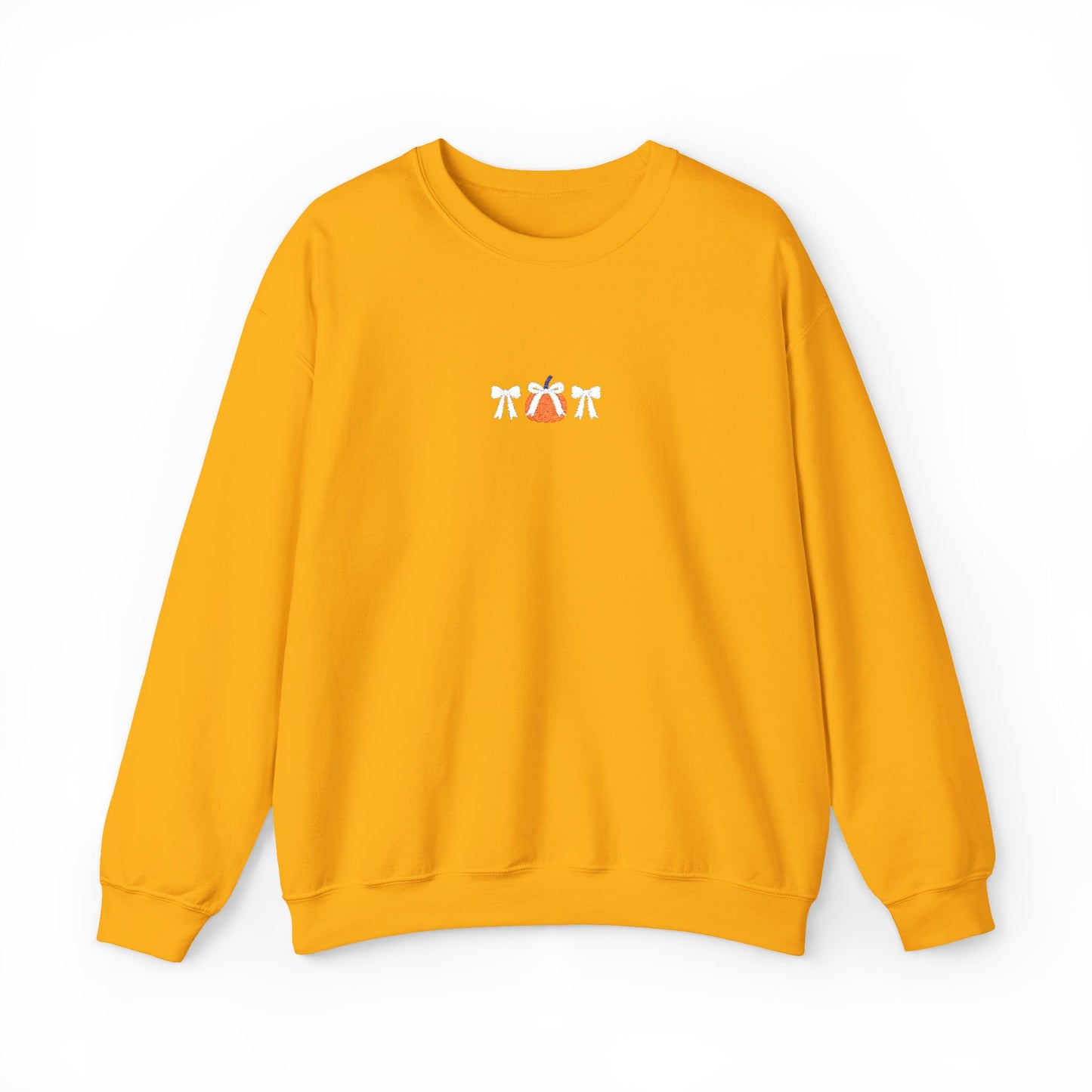 Coquette Pumpkin Embroidered Crewneck Sweatshirt