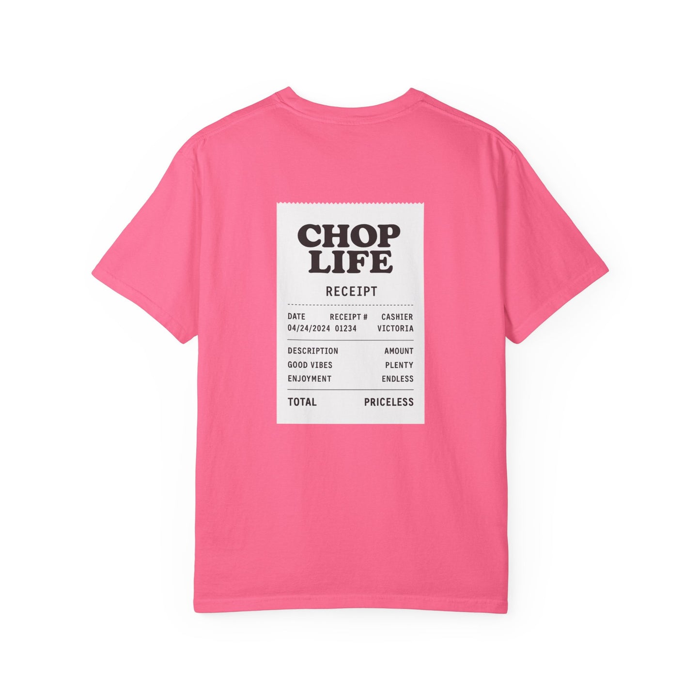 Chop Life Receipt Oversized T-shirt