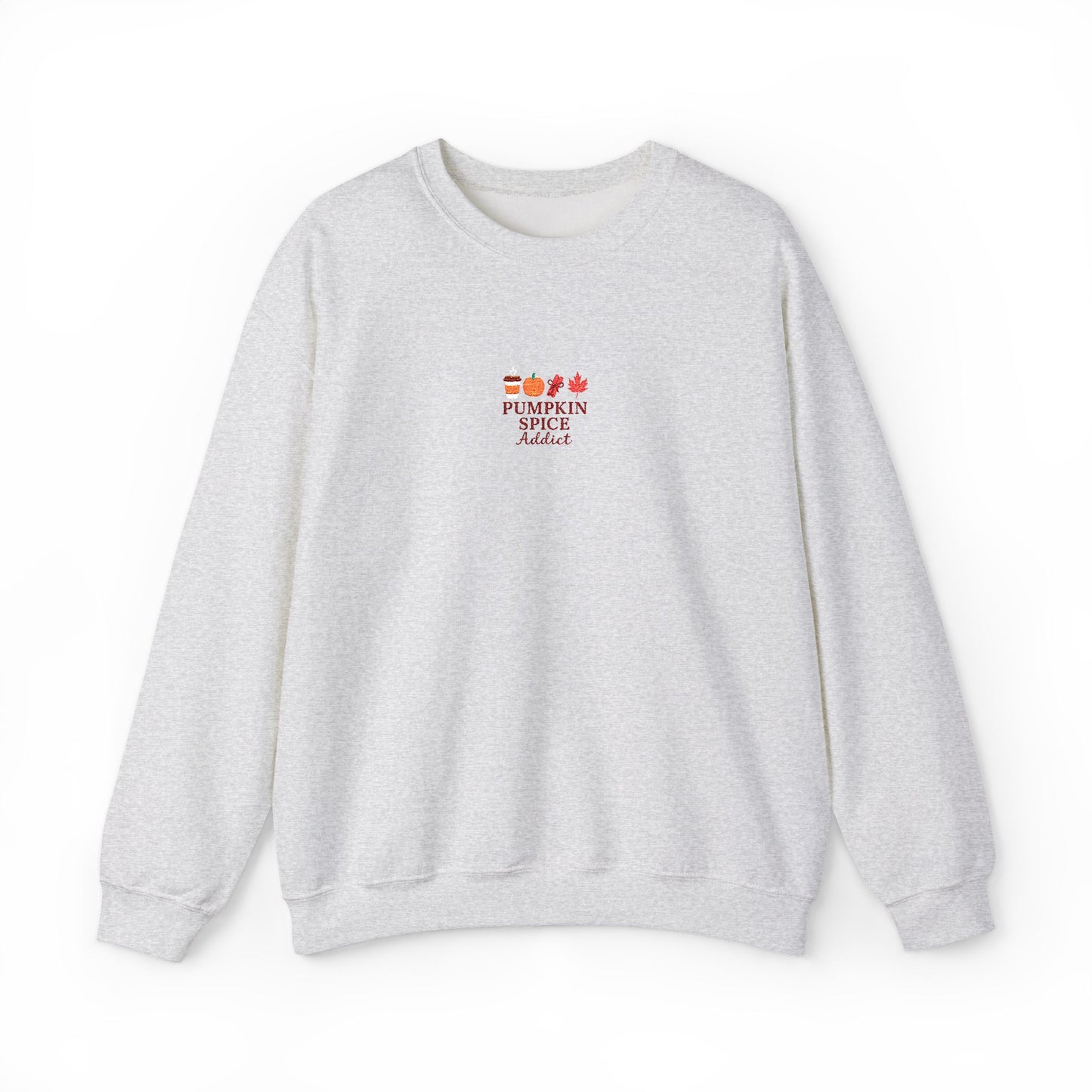Pumpkin Spice Addict Embroidered Crewneck Sweatshirt