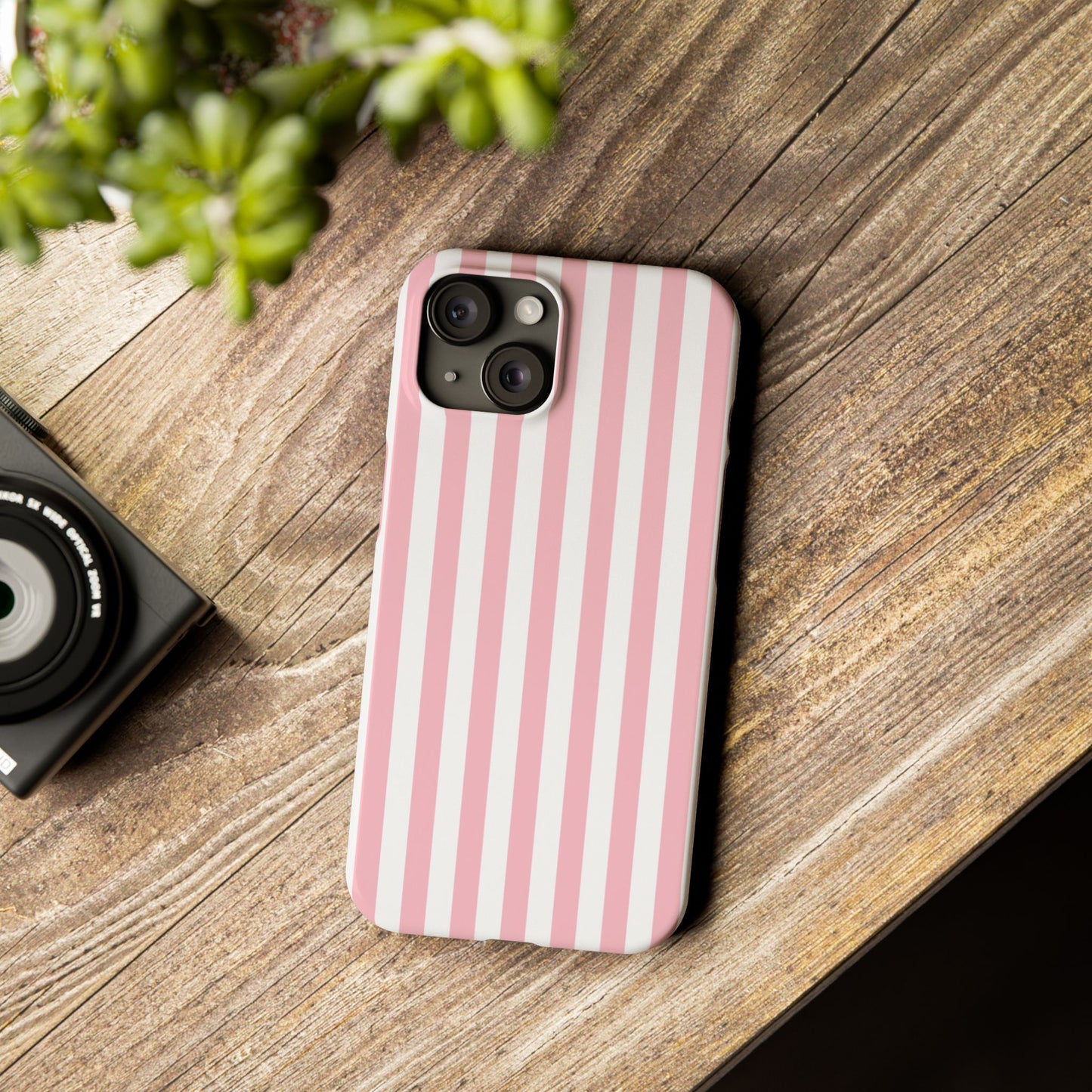 Pink Striped Summer Slim iPhone Case